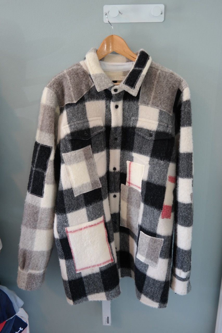 Off-White Patchwork flannel jacket | Grailed