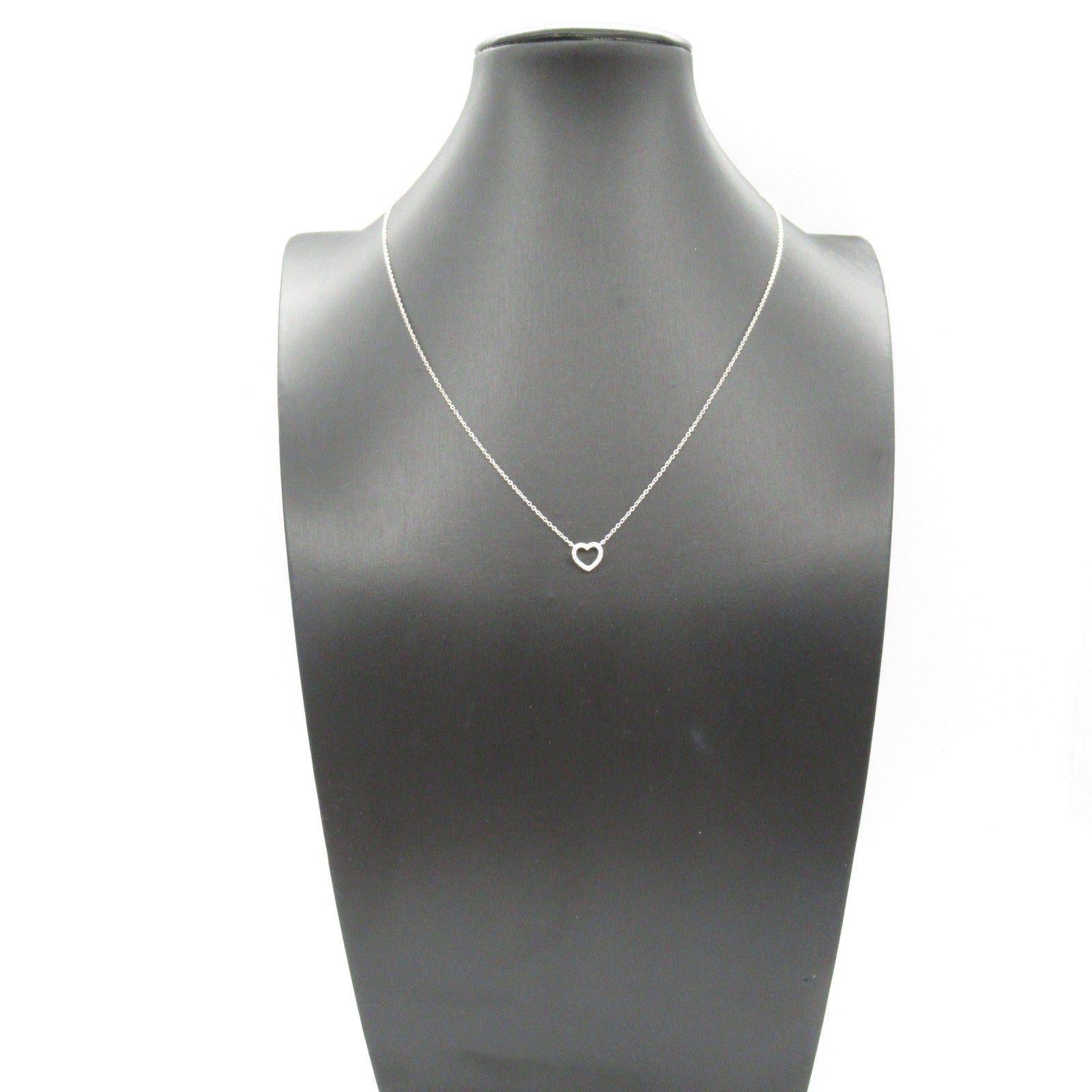 Tiffany & Co. Tiffany Co Metro Heart Necklace Diamond K18Wg (White Gold) Clear Size ONE SIZE - 7 Thumbnail