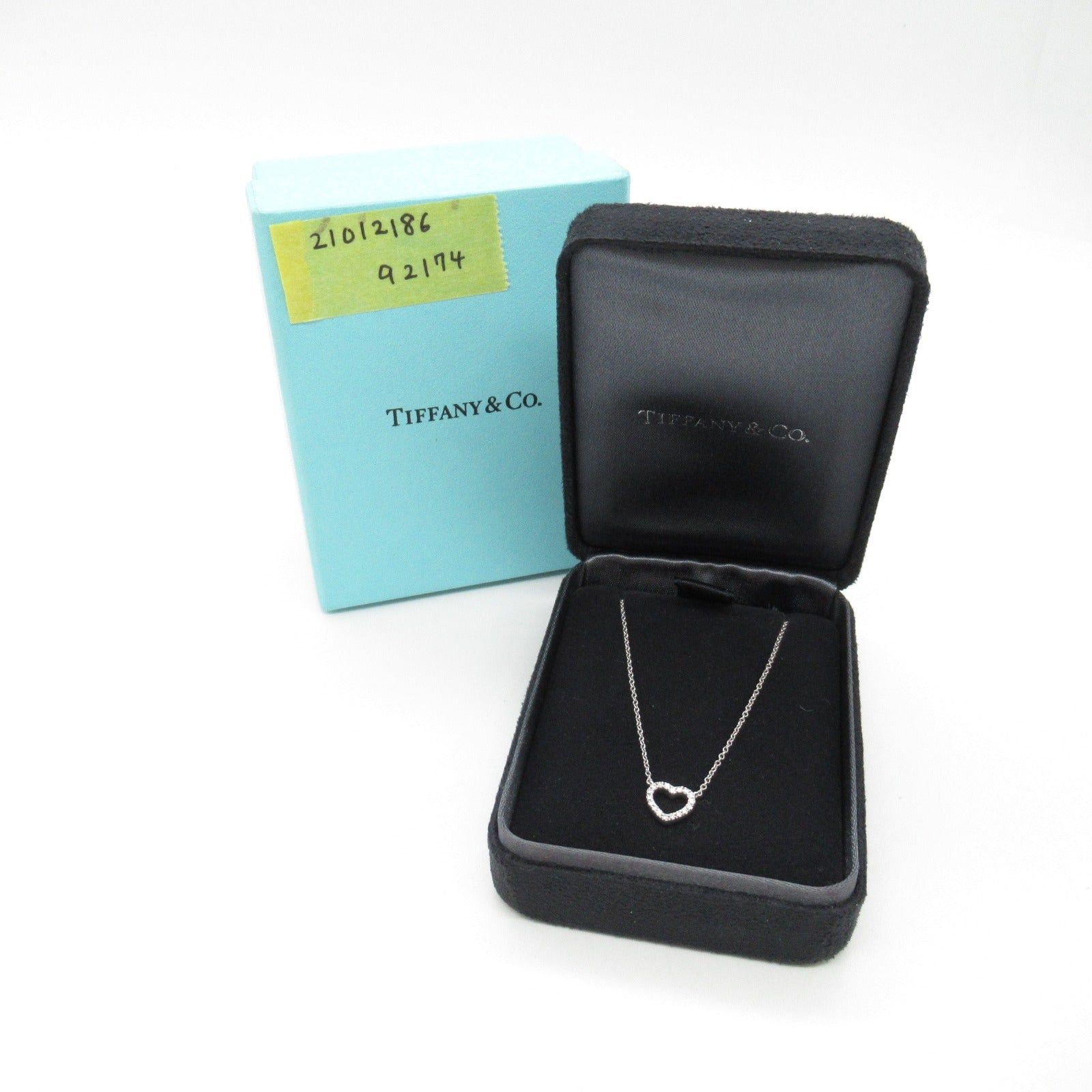 Tiffany & Co. Tiffany Co Metro Heart Necklace Diamond K18Wg (White Gold) Clear Size ONE SIZE - 6 Thumbnail