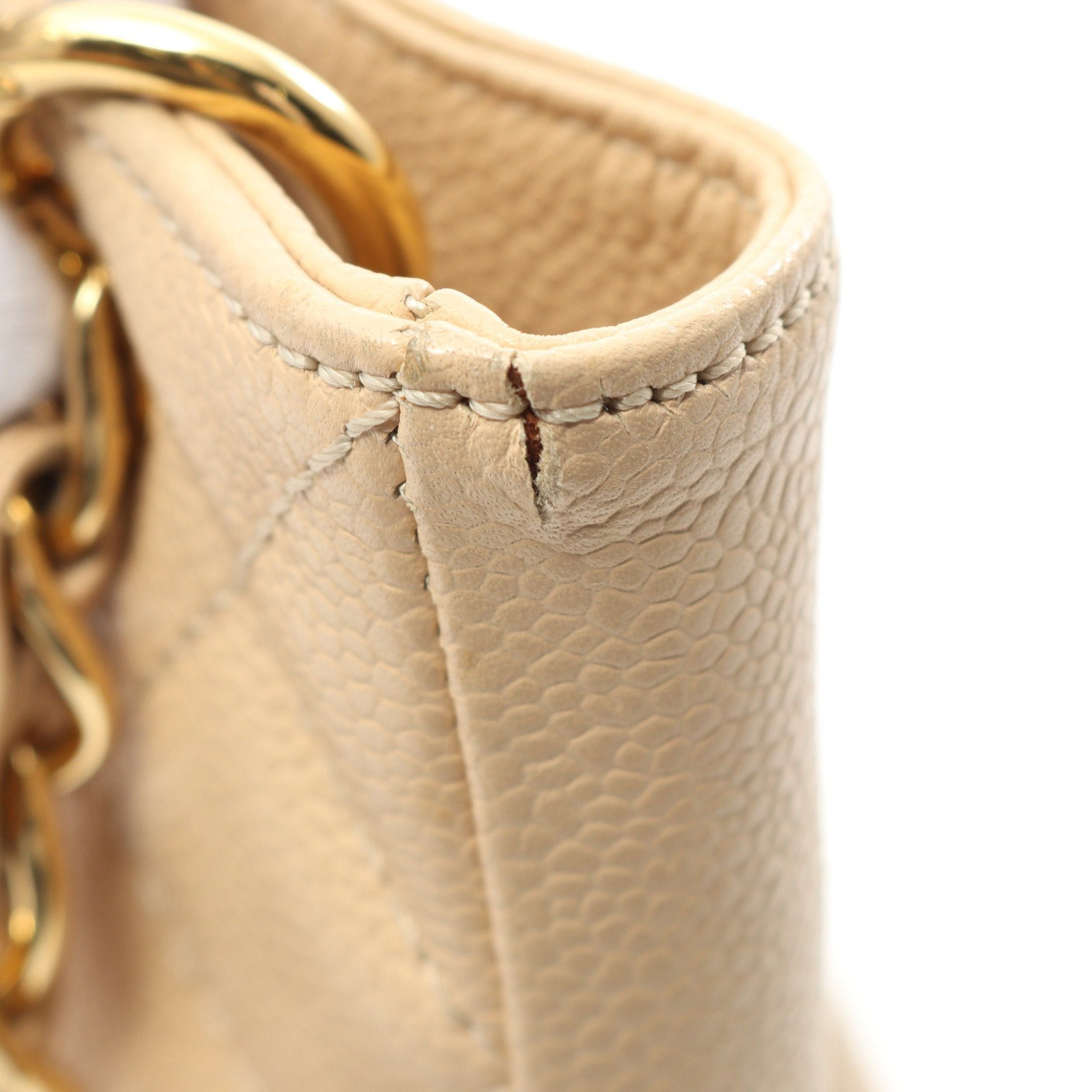 Chanel Chanel Matelasse Pst Chain Shoulder Bag Tote Caviar Skin Beige Gold Hardware Size ONE SIZE - 8 Thumbnail