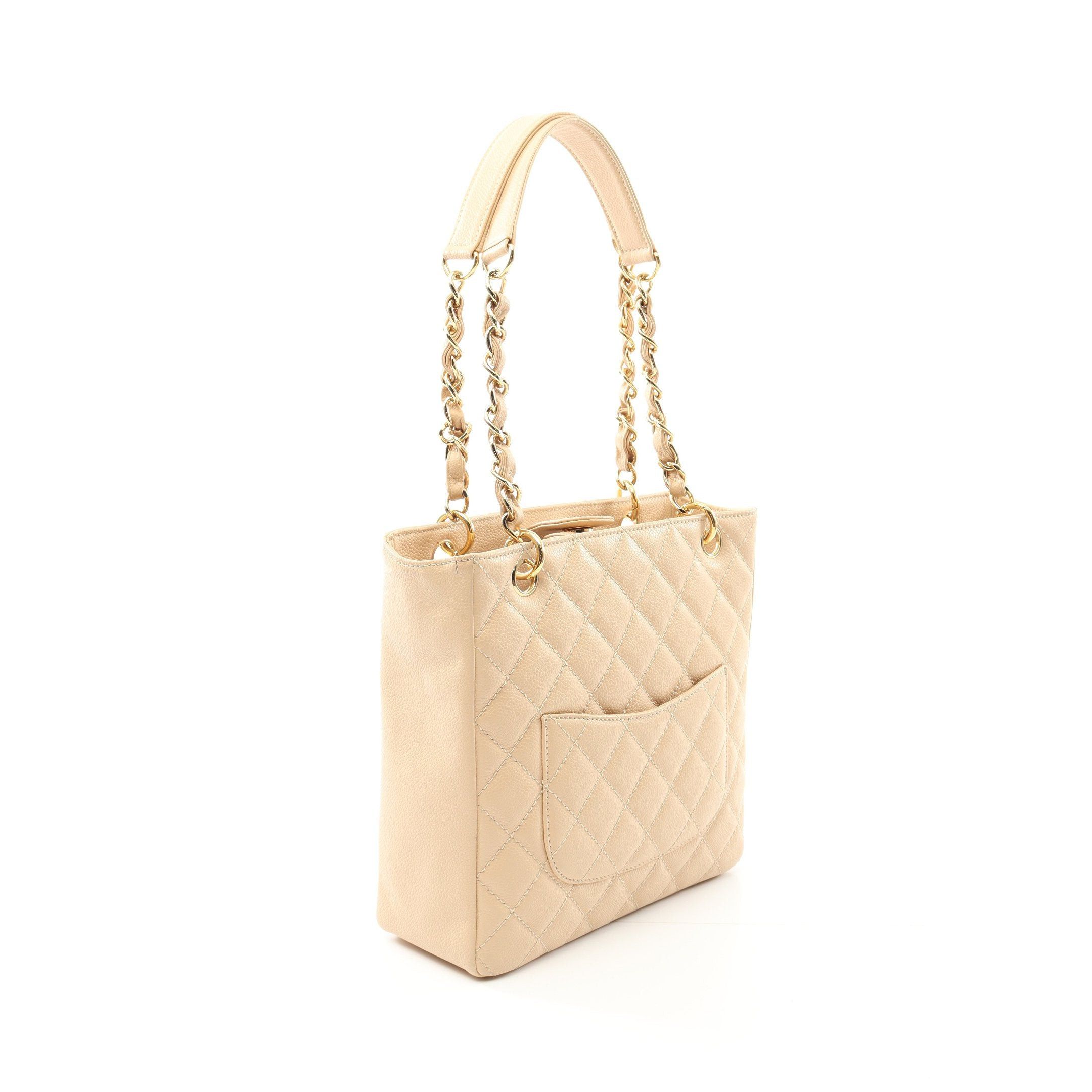 Chanel Chanel Matelasse Pst Chain Shoulder Bag Tote Caviar Skin Beige Gold Hardware Size ONE SIZE - 2 Thumbnail