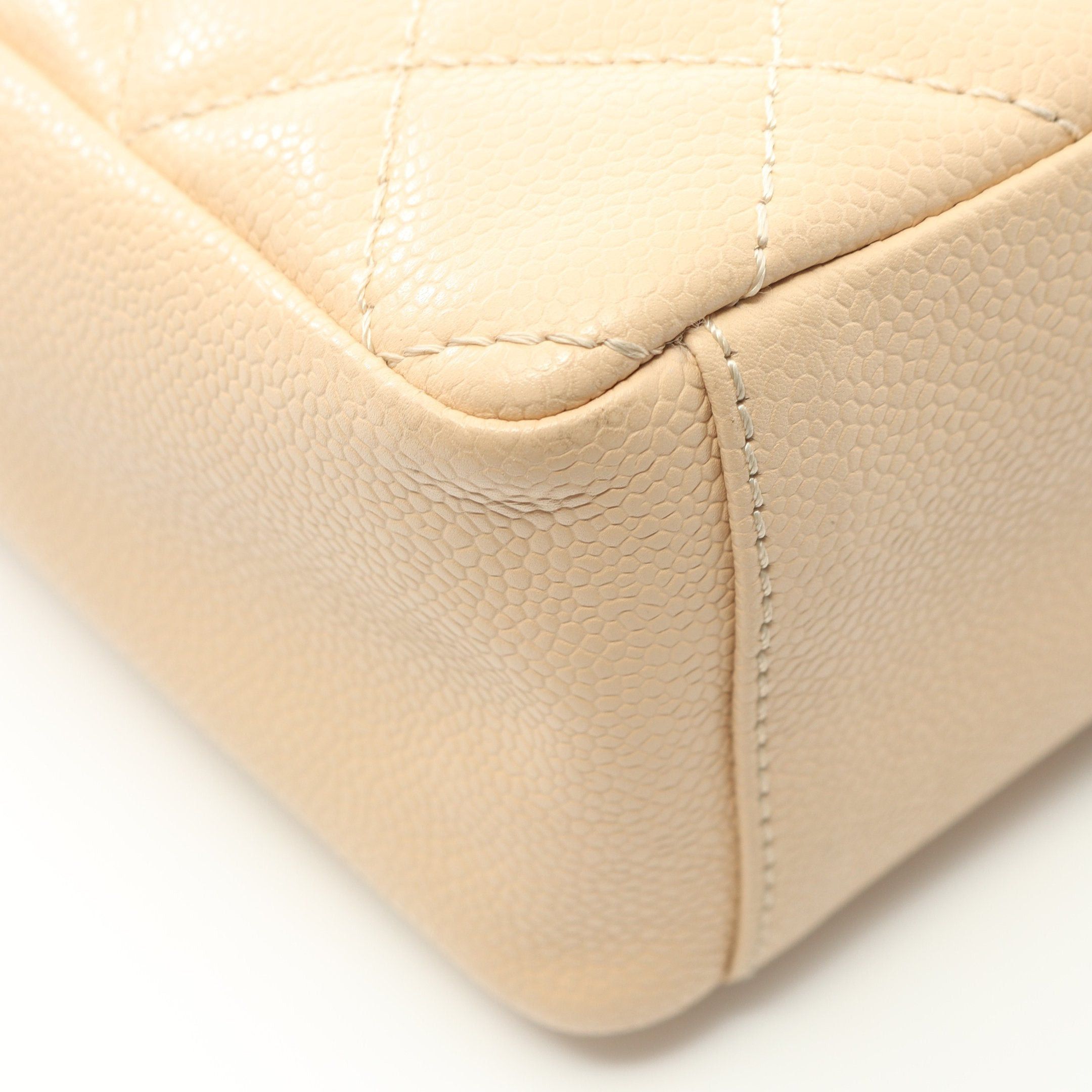 Chanel Chanel Matelasse Pst Chain Shoulder Bag Tote Caviar Skin Beige Gold Hardware Size ONE SIZE - 7 Thumbnail