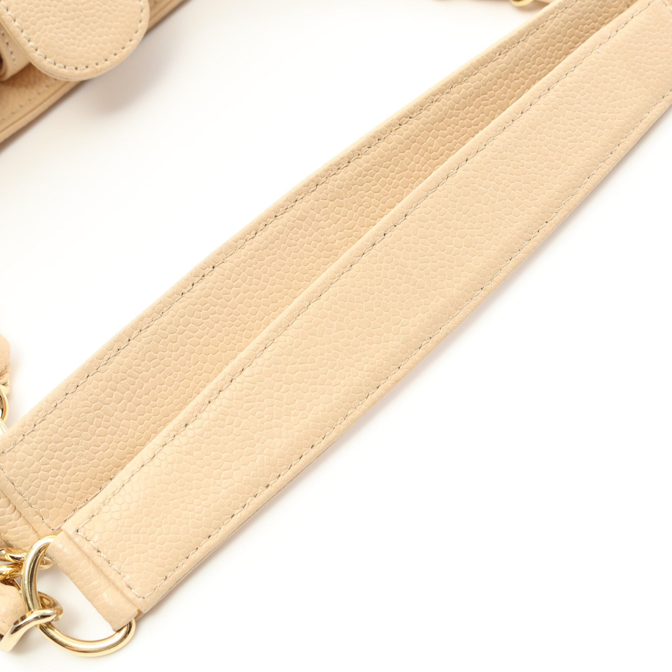 Chanel Chanel Matelasse Pst Chain Shoulder Bag Tote Caviar Skin Beige Gold Hardware Size ONE SIZE - 11 Thumbnail