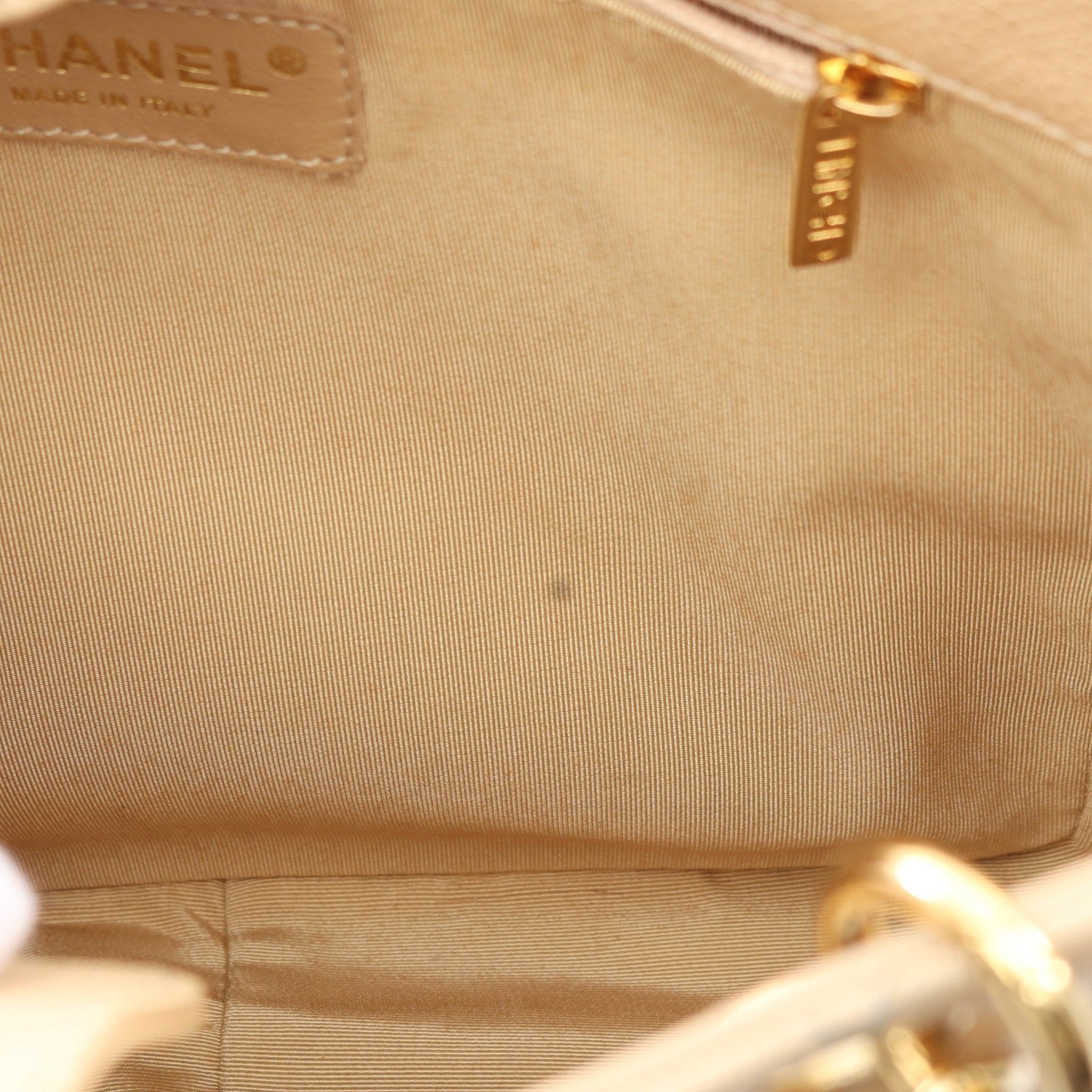 Chanel Chanel Matelasse Pst Chain Shoulder Bag Tote Caviar Skin Beige Gold Hardware Size ONE SIZE - 6 Thumbnail