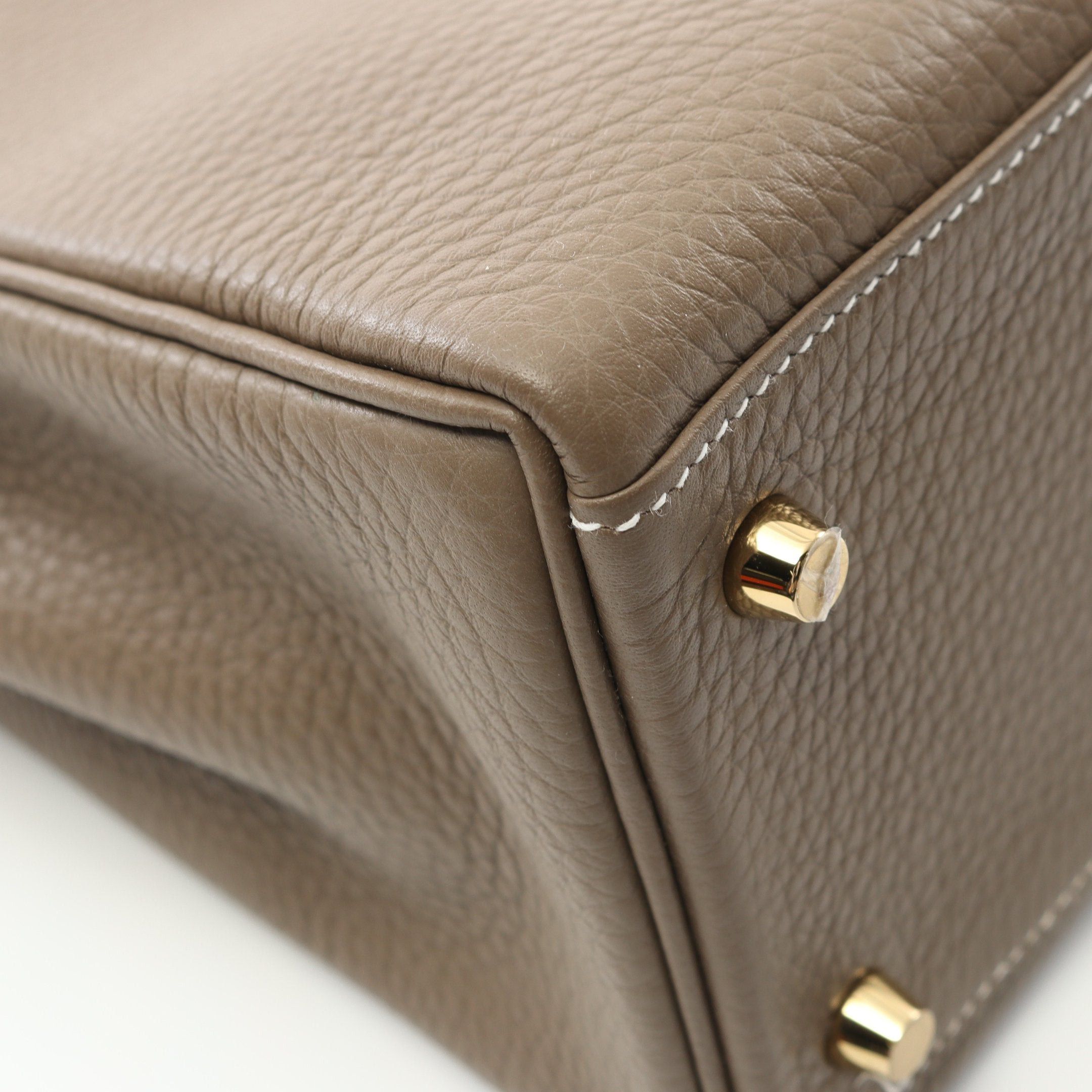 Hermes Hermes Kelly28 Etoupe Handbag Clemence Leather Gray Brown Gold Hardware Inner Stitch Double Engraved Size ONE SIZE - 7 Thumbnail