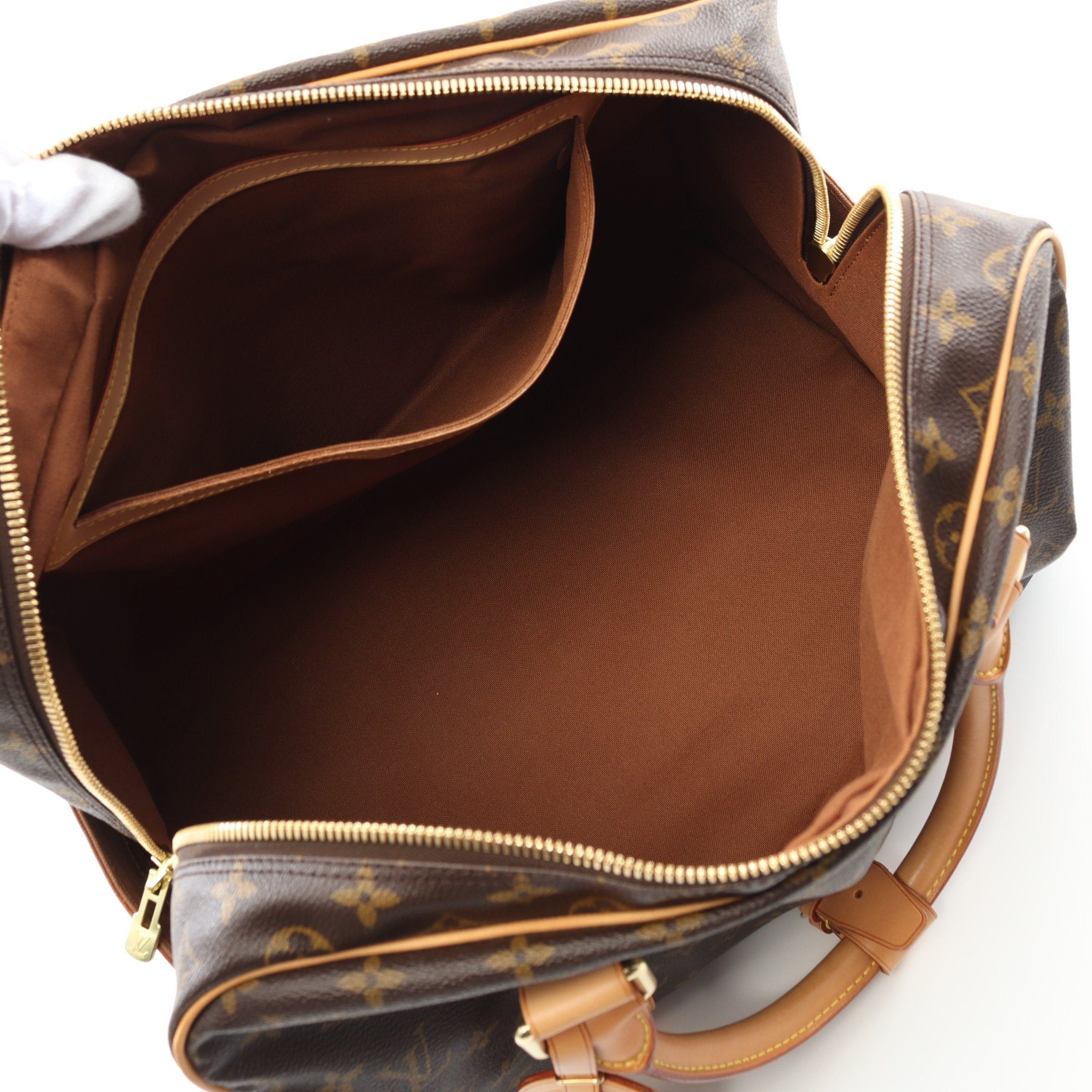 Louis Vuitton Louis Vuitton Carryall Monogram Boston Bag Leather Brown Size ONE SIZE - 3 Thumbnail
