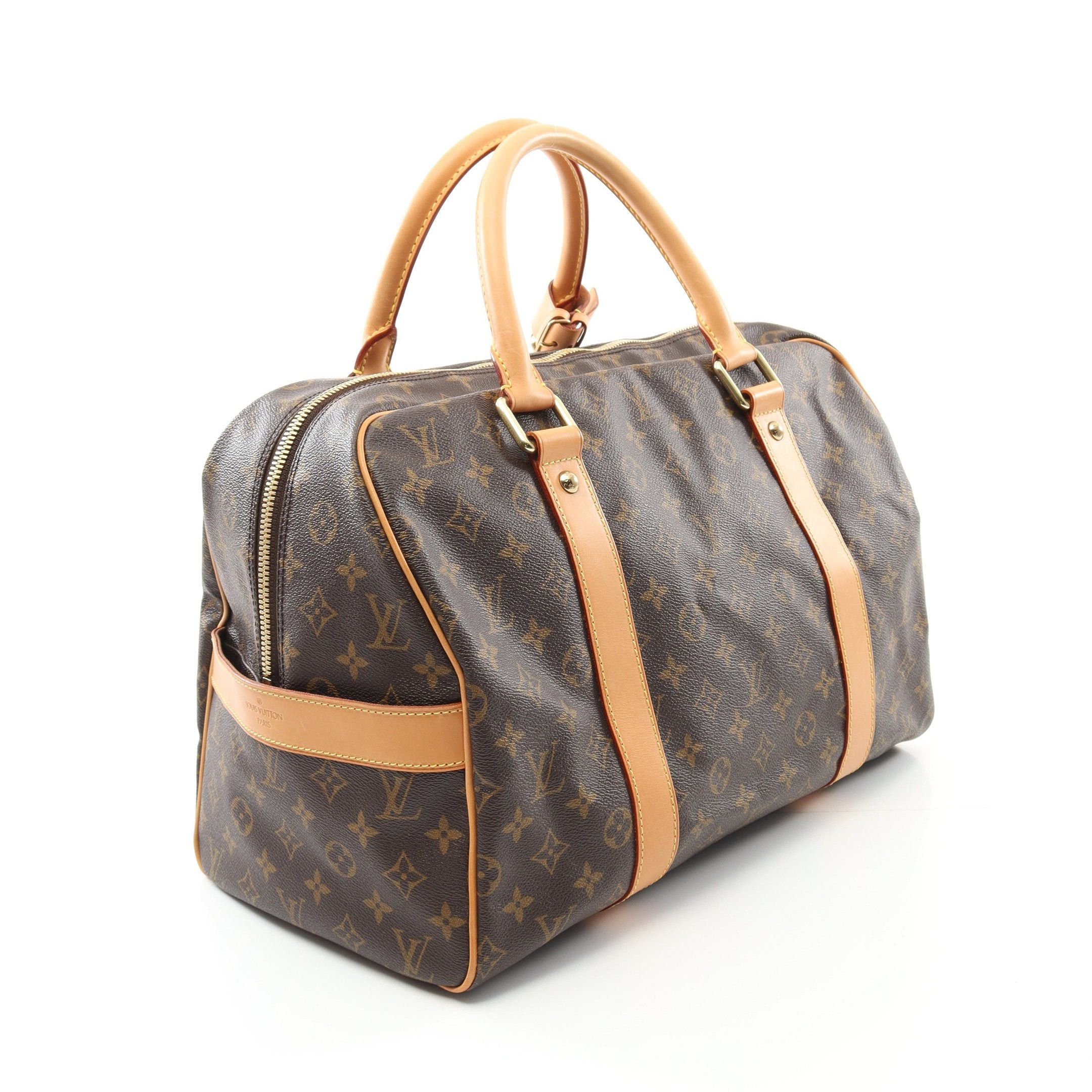 Louis Vuitton Louis Vuitton Carryall Monogram Boston Bag Leather Brown Size ONE SIZE - 2 Thumbnail