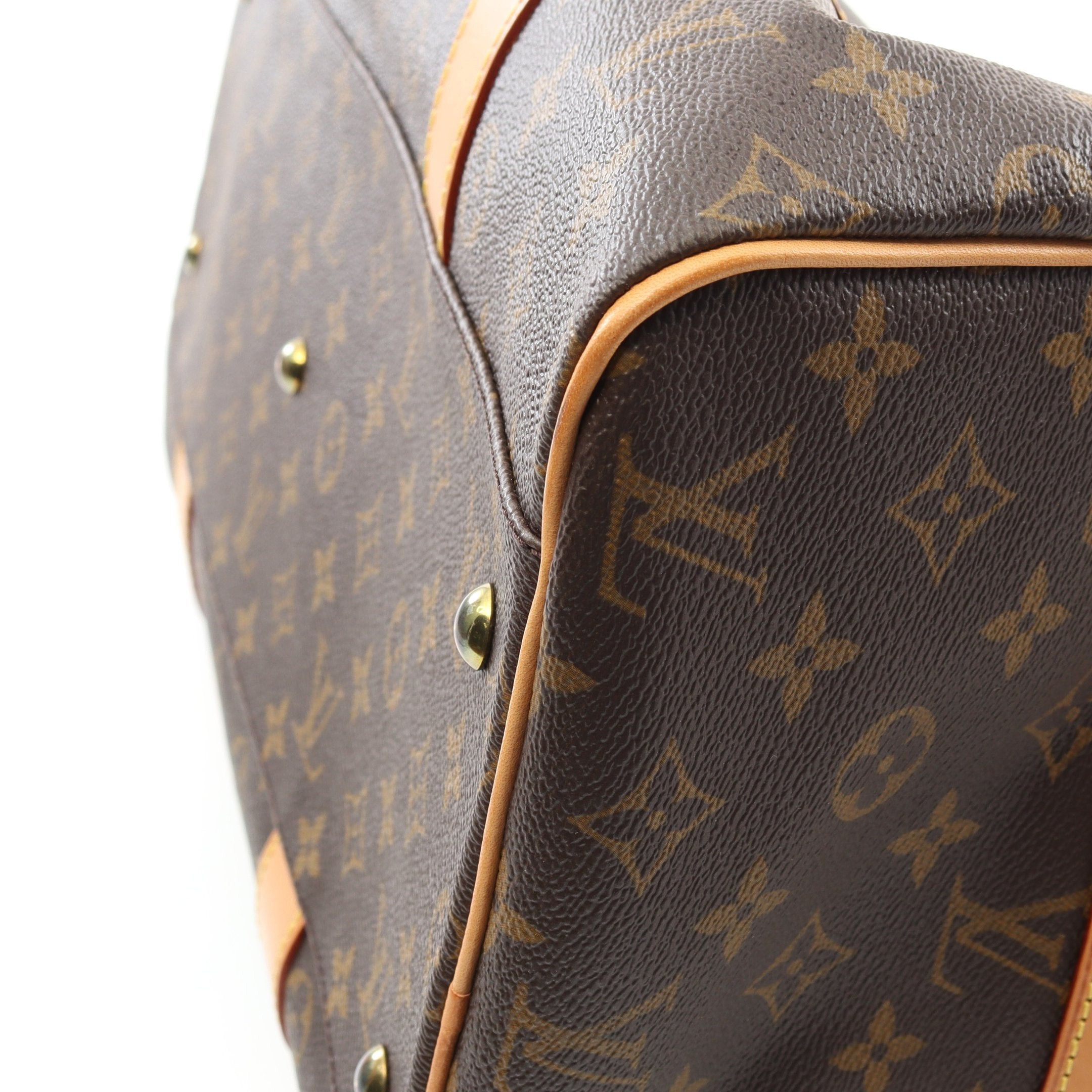 Louis Vuitton Louis Vuitton Carryall Monogram Boston Bag Leather Brown Size ONE SIZE - 7 Thumbnail