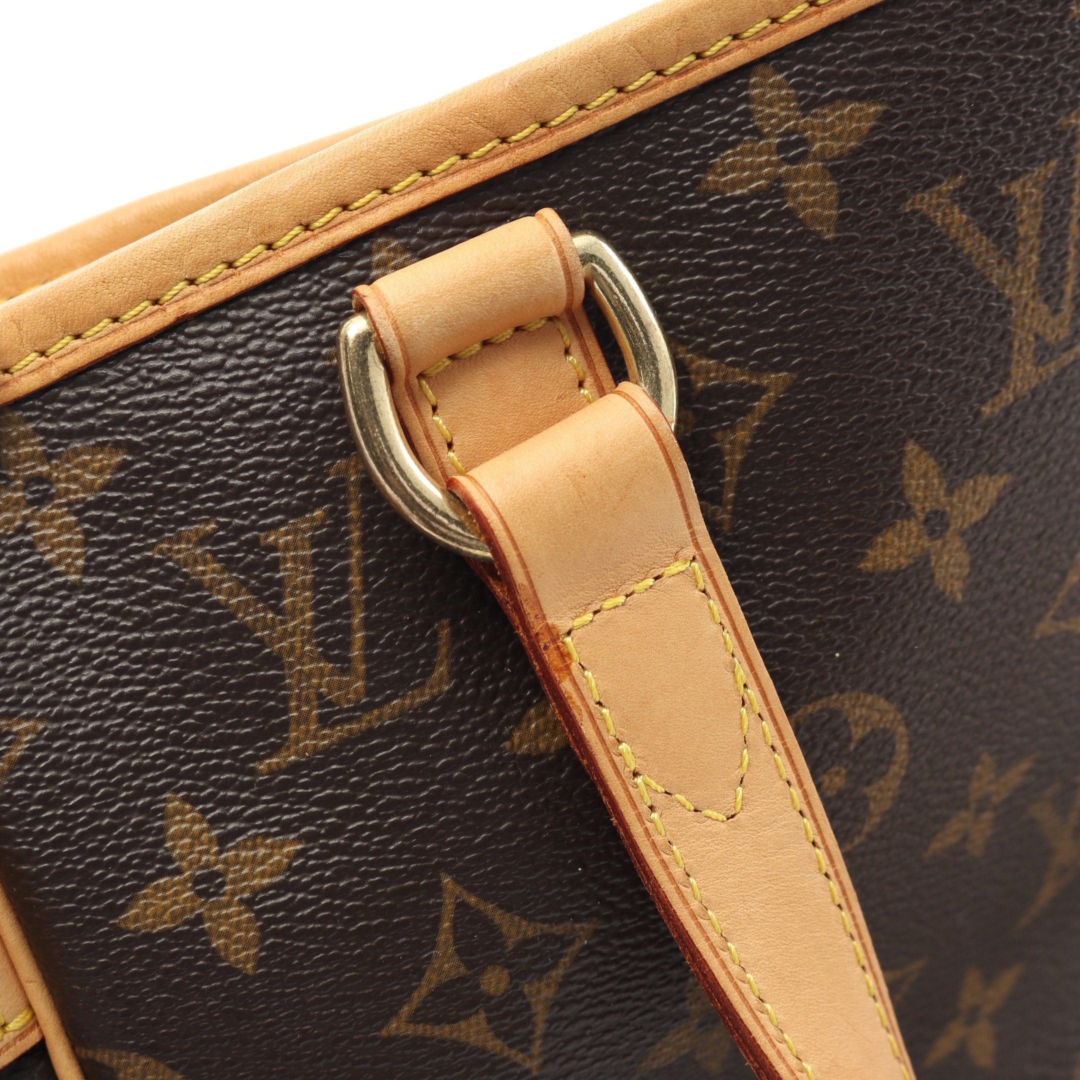 Louis Vuitton Louis Vuitton Batignolles Monogram Handbag Leather Brown Size ONE SIZE - 9 Thumbnail