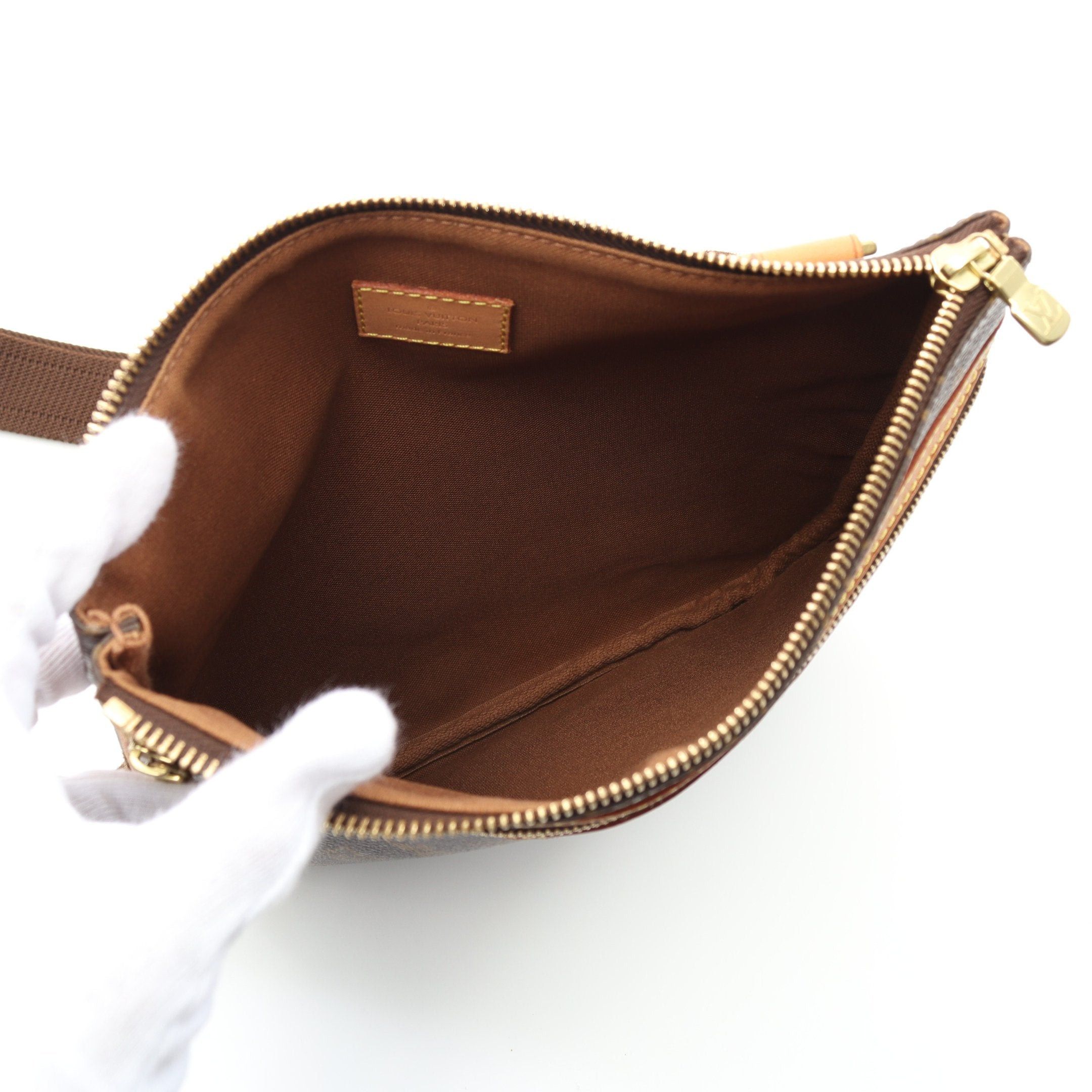 Louis Vuitton Louis Vuitton Pochette Bosphore Monogram Shoulder Bag Leather Brown Size ONE SIZE - 3 Thumbnail