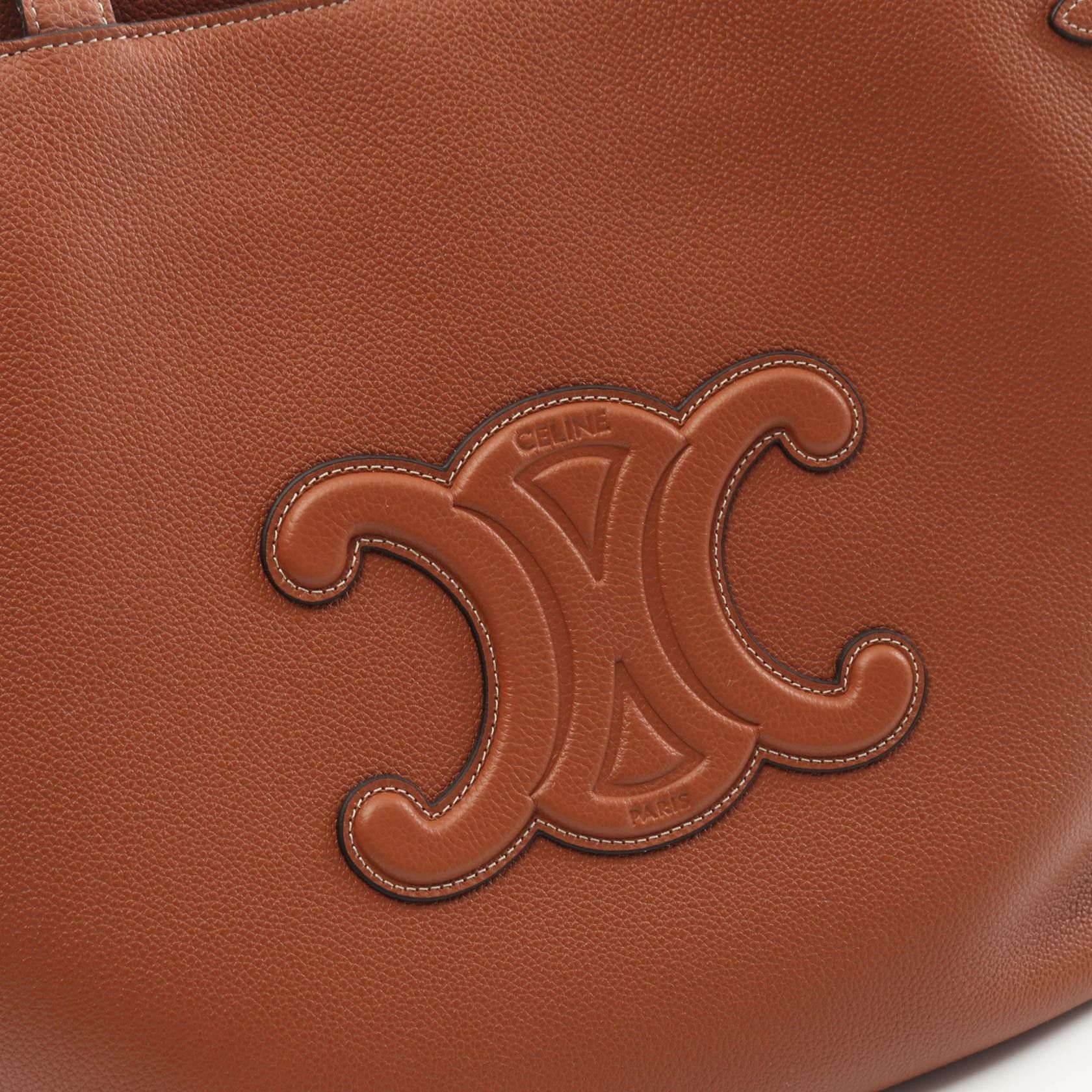 Celine Celine Medium Hippopotamus Anais Cuill Triomphe Handbag Tote Bag Leather Brown Size ONE SIZE - 5 Thumbnail