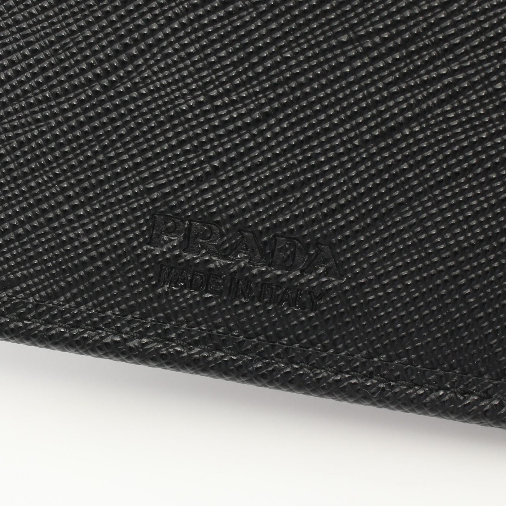 Prada Prada Bi-Fold Wallet Nylon Saffiano Leather Black Size ONE SIZE - 4 Thumbnail