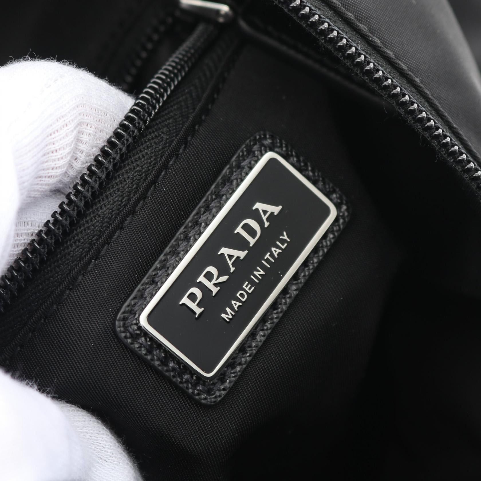 Prada Prada Tessuto Body Bag Nylon Saffiano Leather Black Size ONE SIZE - 4 Thumbnail