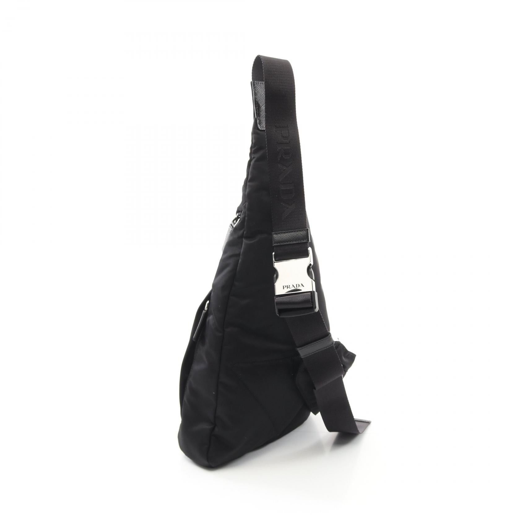Prada Prada Tessuto Body Bag Nylon Saffiano Leather Black Size ONE SIZE - 2 Thumbnail