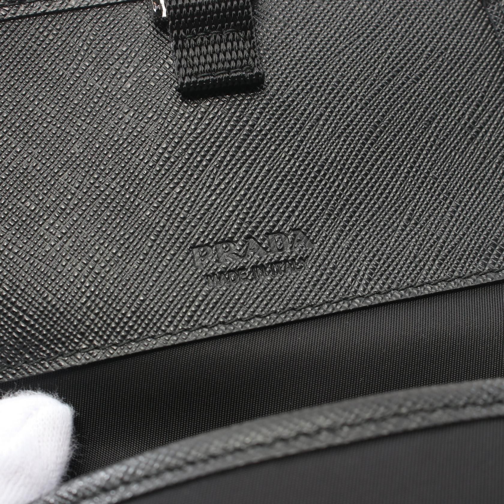 Prada Prada Shoulder Bag Nylon Saffiano Leather Black Size ONE SIZE - 4 Thumbnail