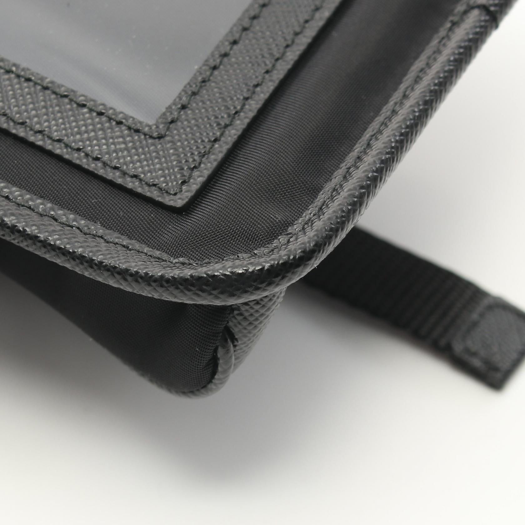 Prada Prada Shoulder Bag Nylon Saffiano Leather Black Size ONE SIZE - 5 Thumbnail