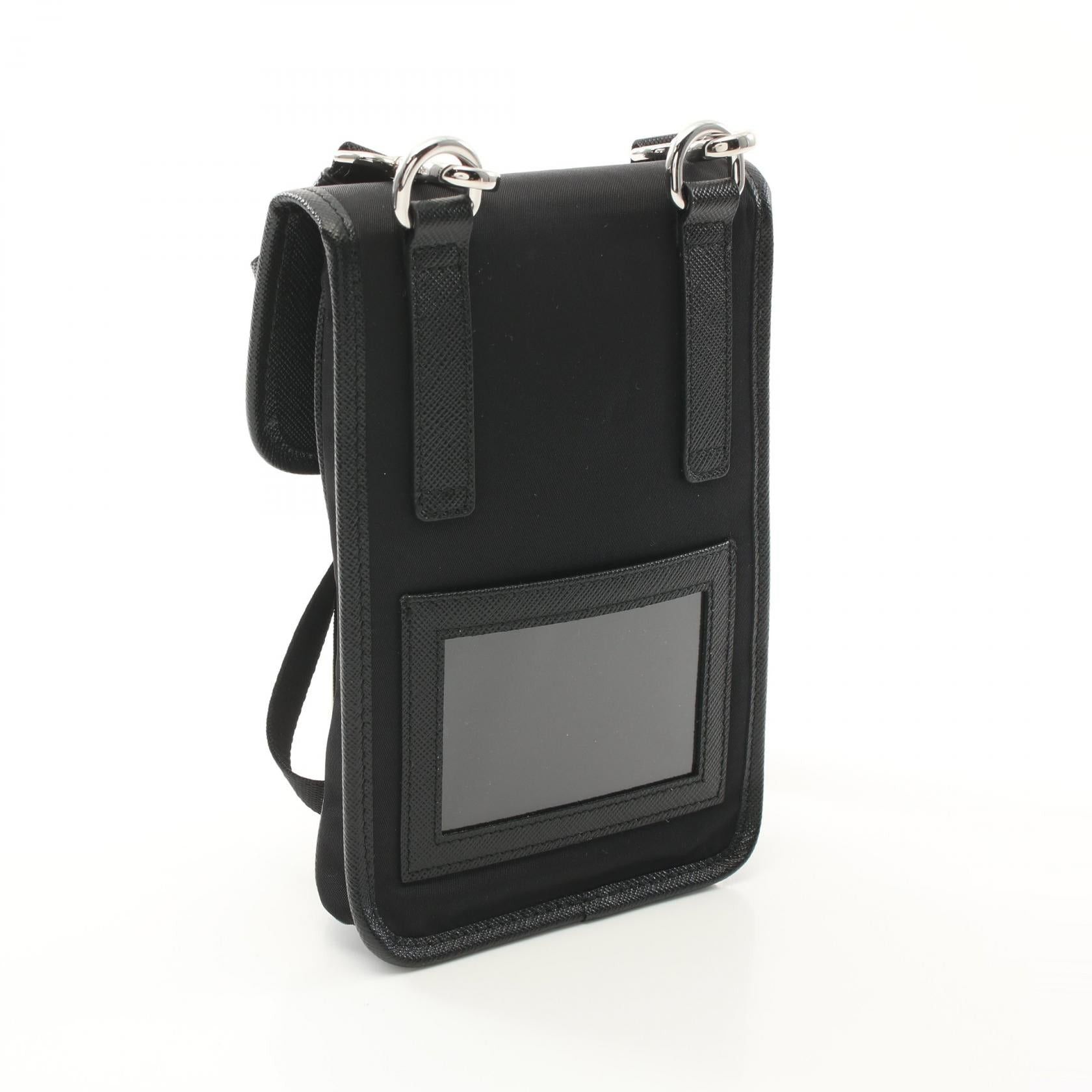 Prada Prada Shoulder Bag Nylon Saffiano Leather Black Size ONE SIZE - 2 Thumbnail
