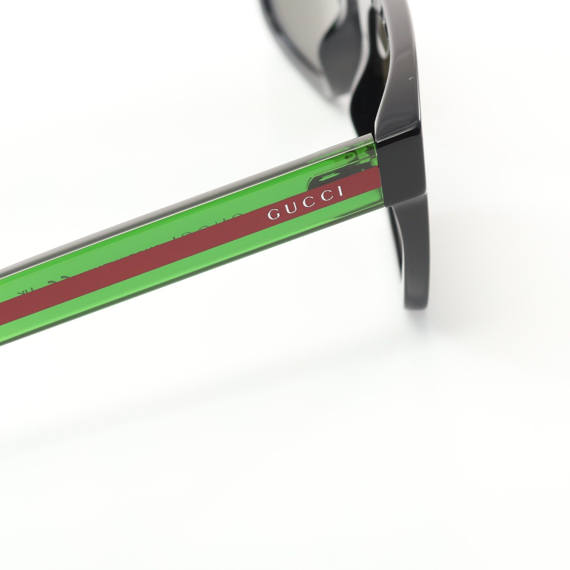 Gucci Gucci Wellington Sunglasses Black Green Red Size ONE SIZE - 7 Thumbnail