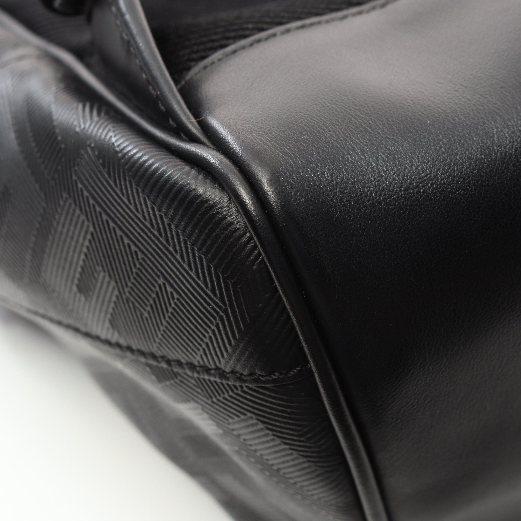 Fendi Fendi Chiodo Shadow Diagonal Backpack Rucksack Leather Black Size ONE SIZE - 6 Thumbnail