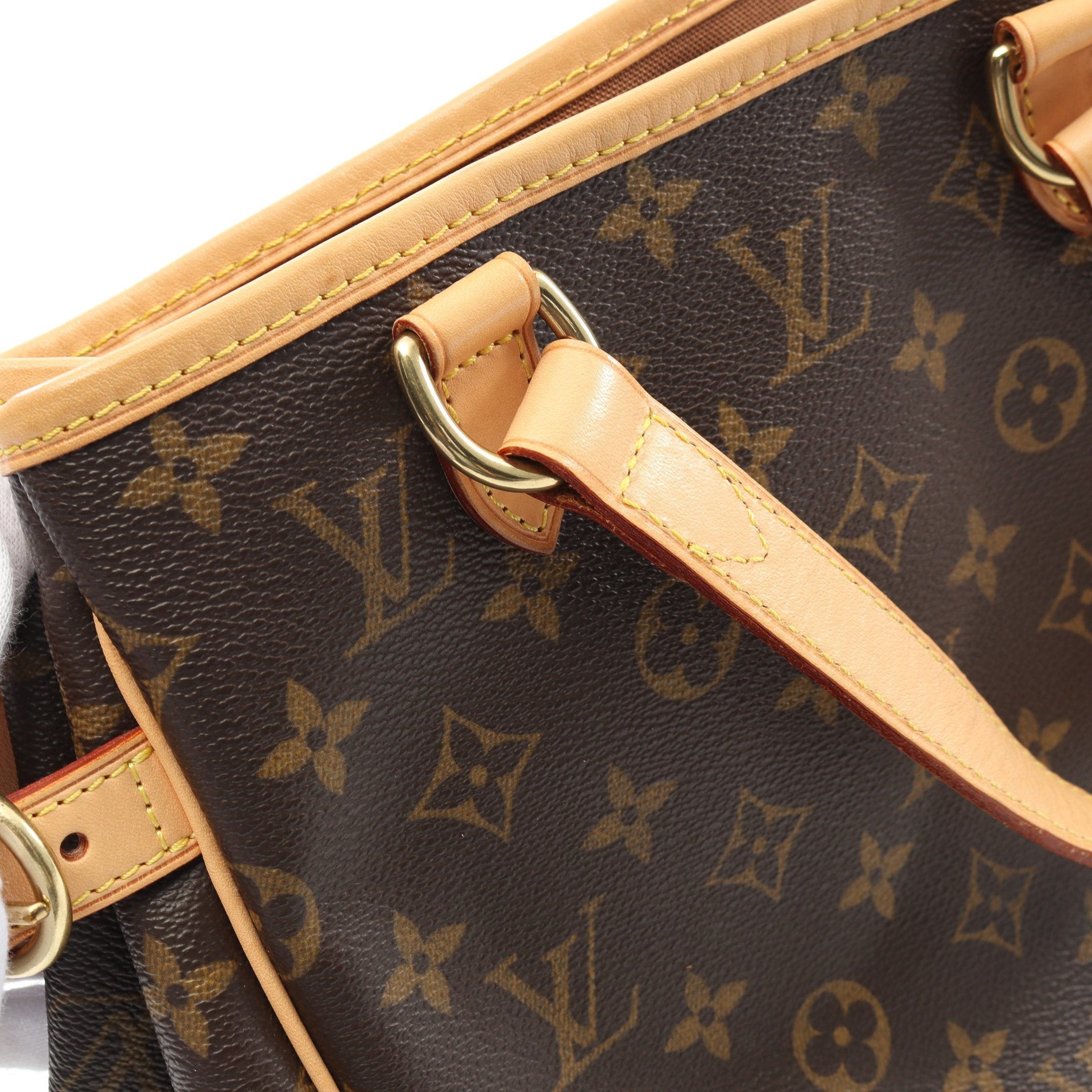 Louis Vuitton Louis Vuitton Batignolles Monogram Handbag Leather Brown Size ONE SIZE - 9 Thumbnail