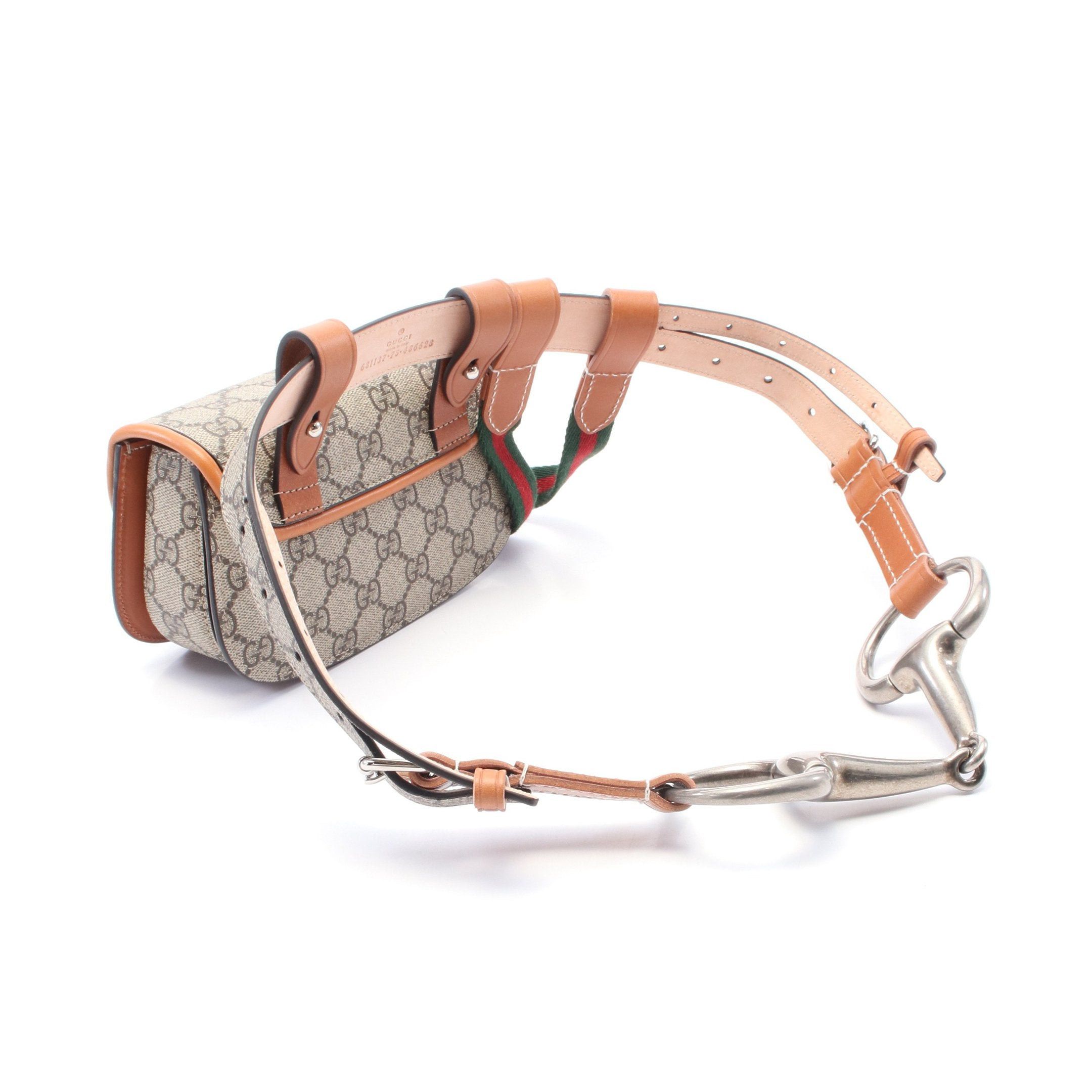 Gucci Gucci Bamboo 1947 Mini Belt Bag Body Waist Leather Beige Dark Brown Size ONE SIZE - 2 Thumbnail