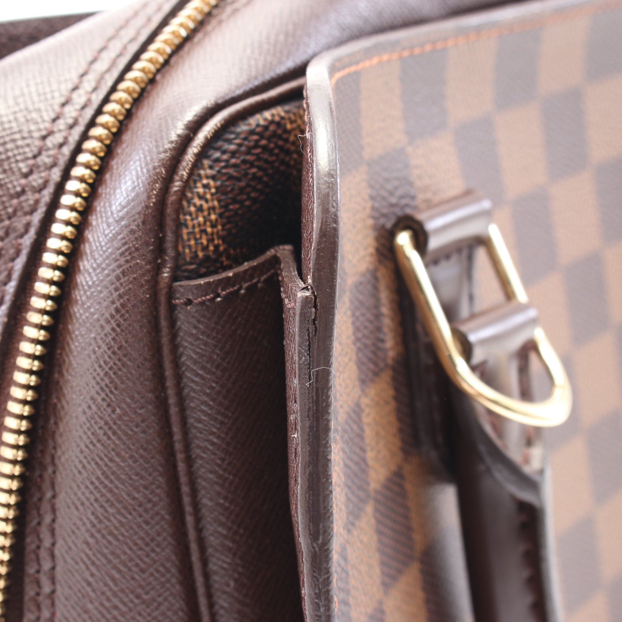 Louis Vuitton Louis Vuitton Triana Damier Ebene Handbag Leather Brown Size ONE SIZE - 6 Thumbnail