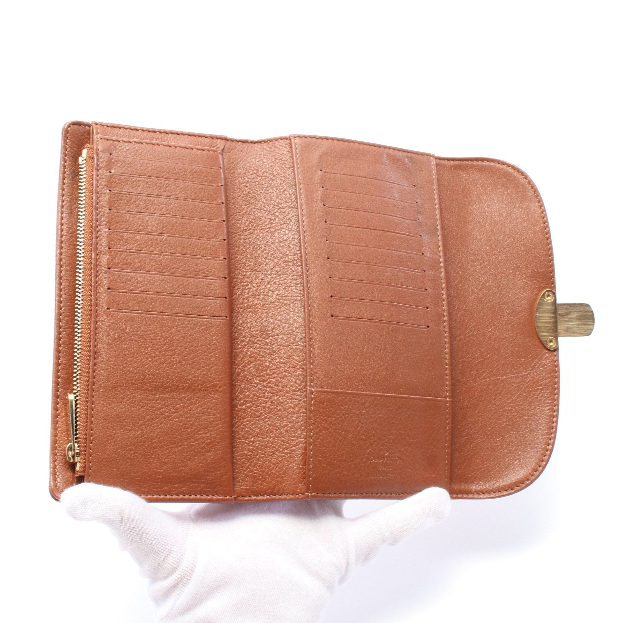 Louis Vuitton Louis Vuitton Portefeuil Amelia Monogram Mahina Trifold Long Wallet Leather Brown Size ONE SIZE - 3 Thumbnail