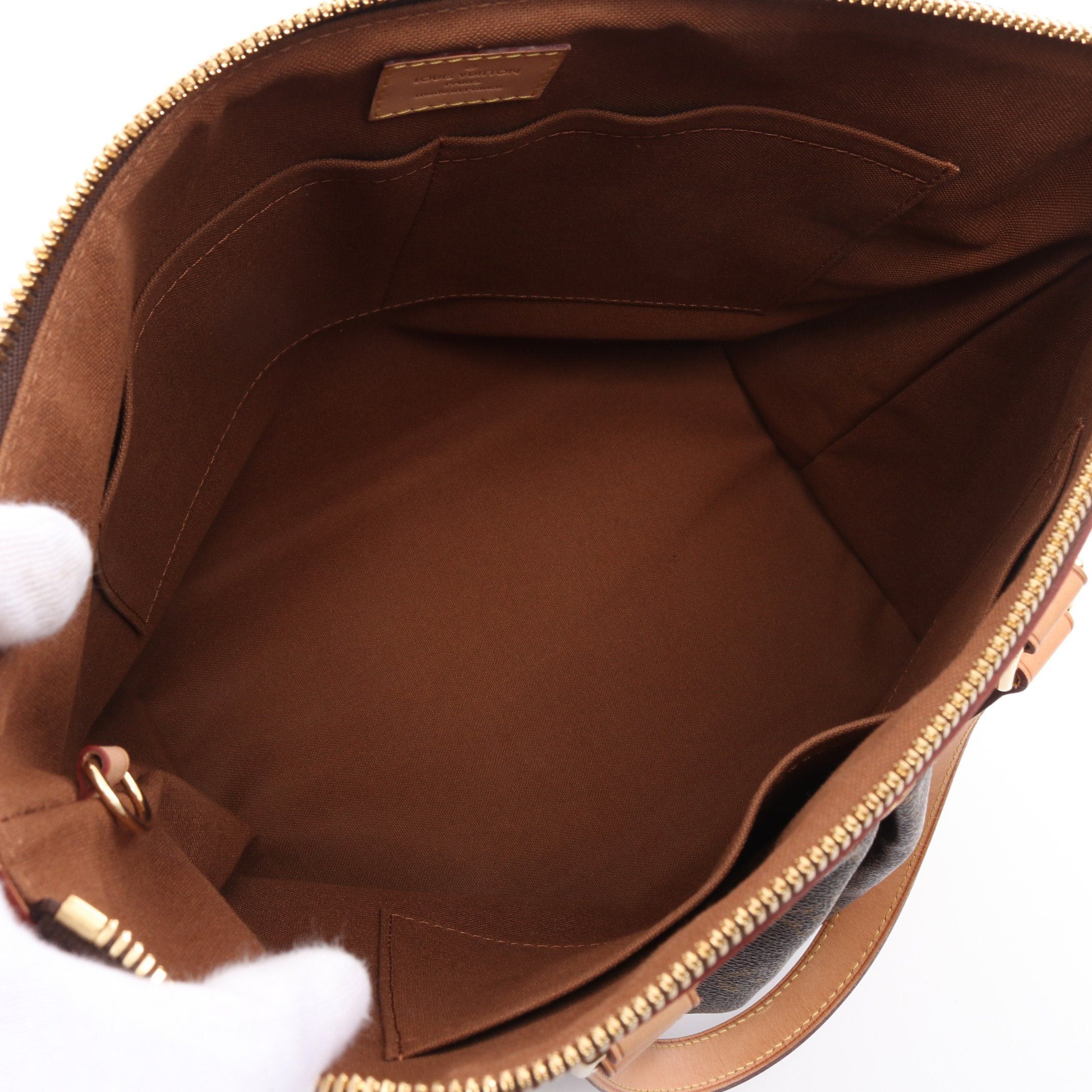 Louis Vuitton Louis Vuitton Palermo Pm Monogram Handbag Leather Brown Size ONE SIZE - 3 Thumbnail
