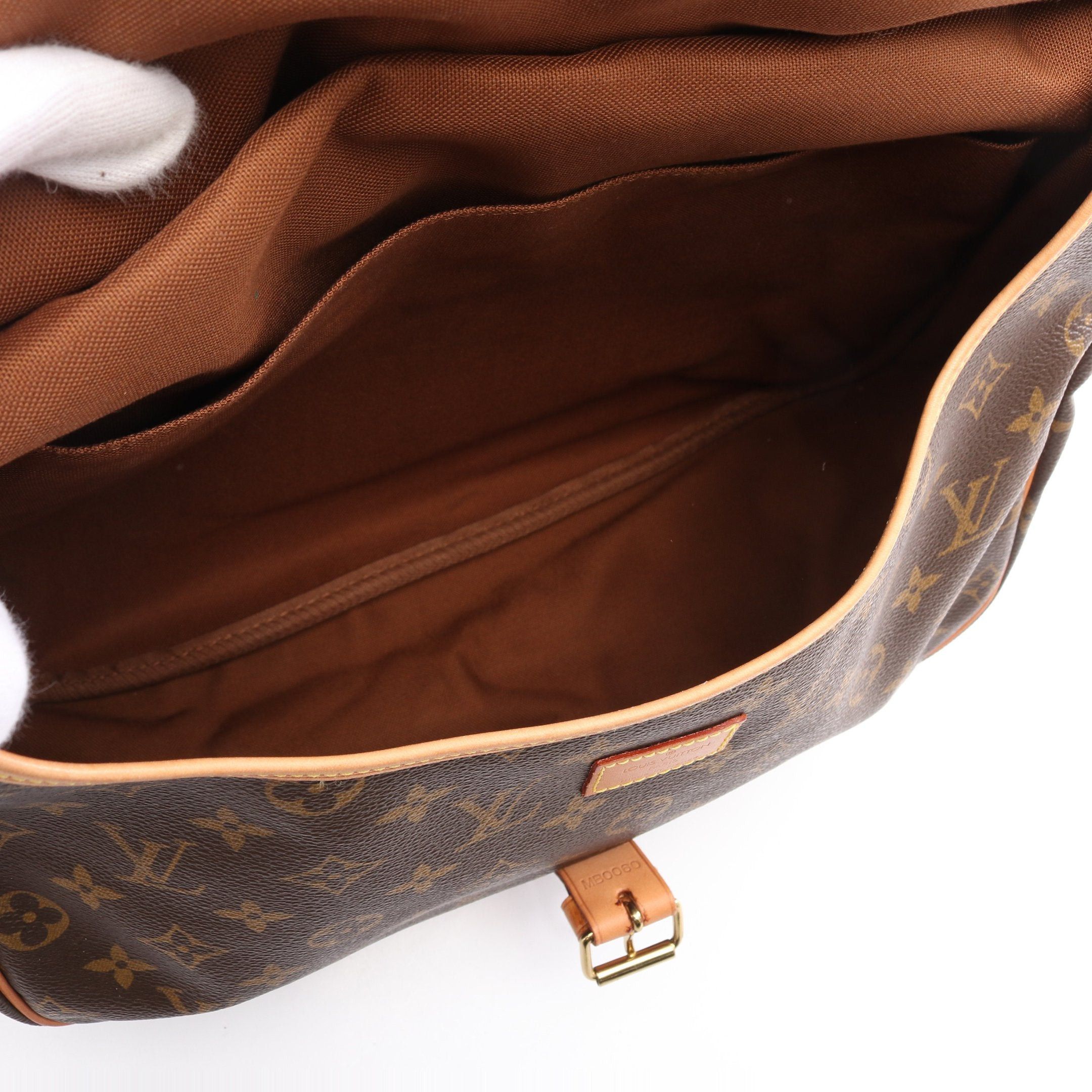 Louis Vuitton Louis Vuitton Saumur 35 Monogram Shoulder Bag Leather Brown Size ONE SIZE - 3 Thumbnail