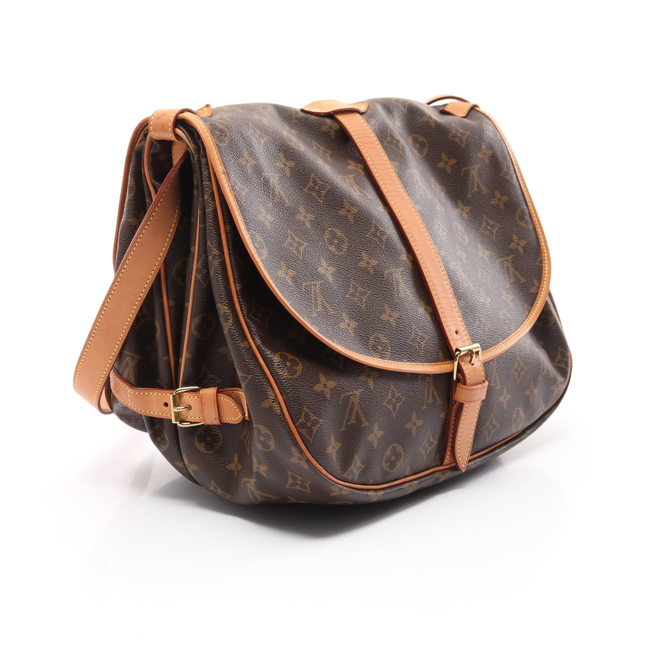 Louis Vuitton Louis Vuitton Saumur 35 Monogram Shoulder Bag Leather Brown Size ONE SIZE - 2 Thumbnail