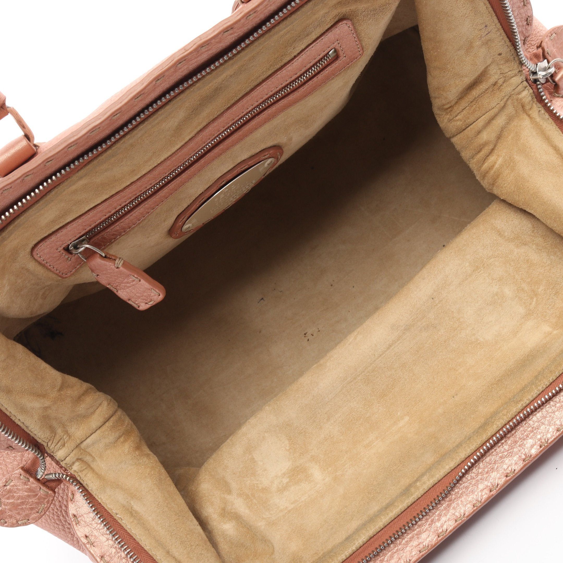 Fendi Fendi Selleria Doctor'S Bag Handbag Leather Pink Metallic Size ONE SIZE - 3 Thumbnail