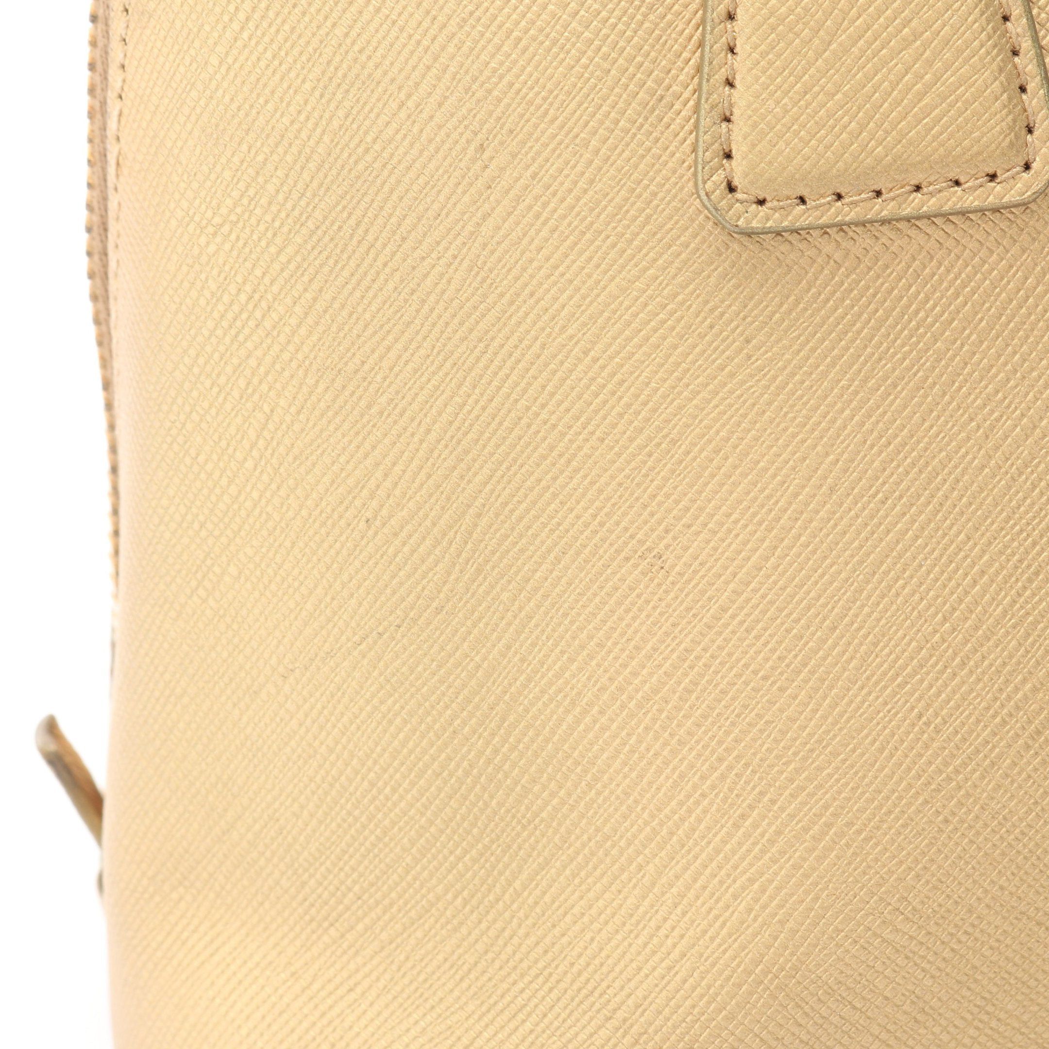 Prada Handbag Saffiano Leather Gold