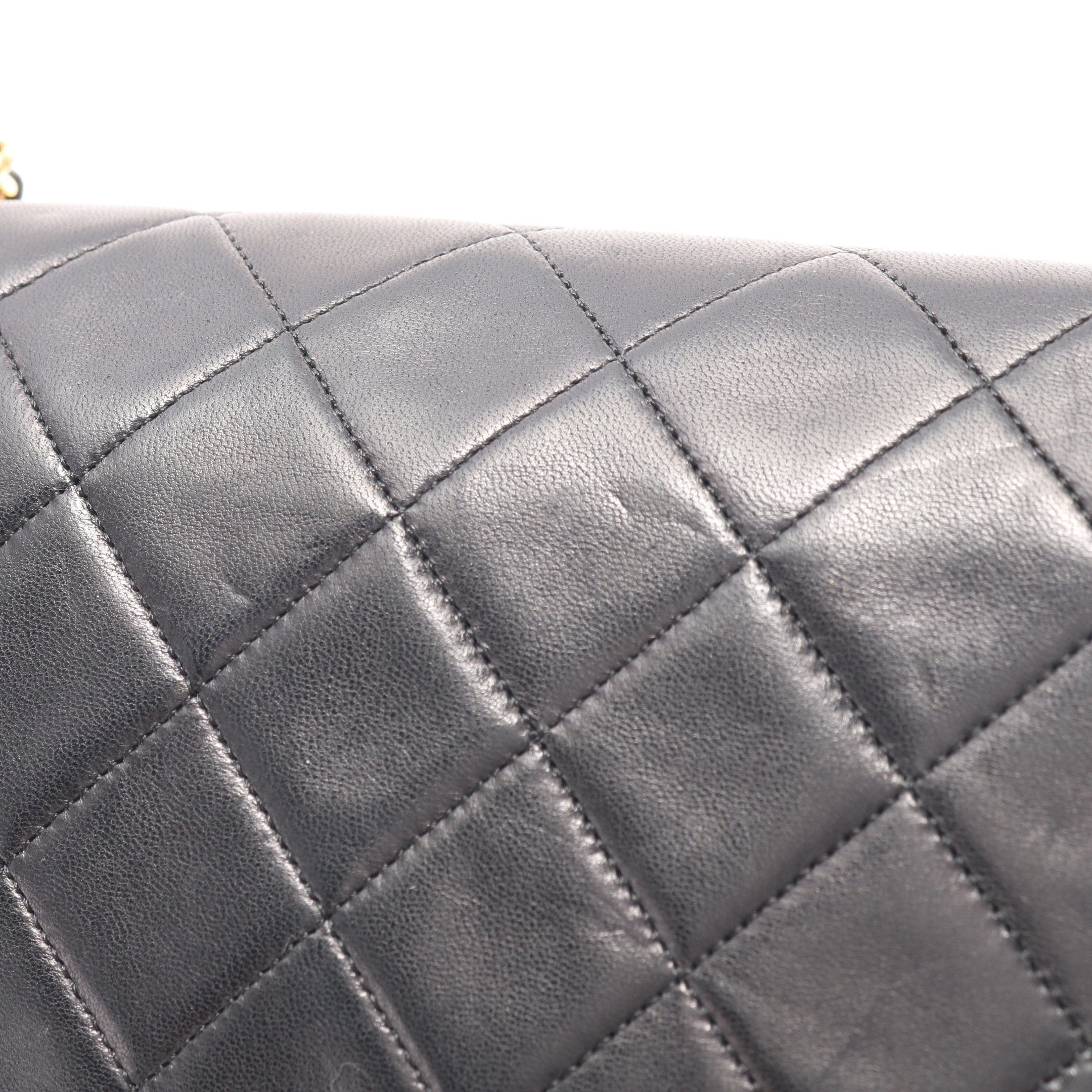 Chanel Chanel Matelasse Diana Flap Chain Shoulder Bag Lambskin Black Gold Hardware Size ONE SIZE - 10 Thumbnail