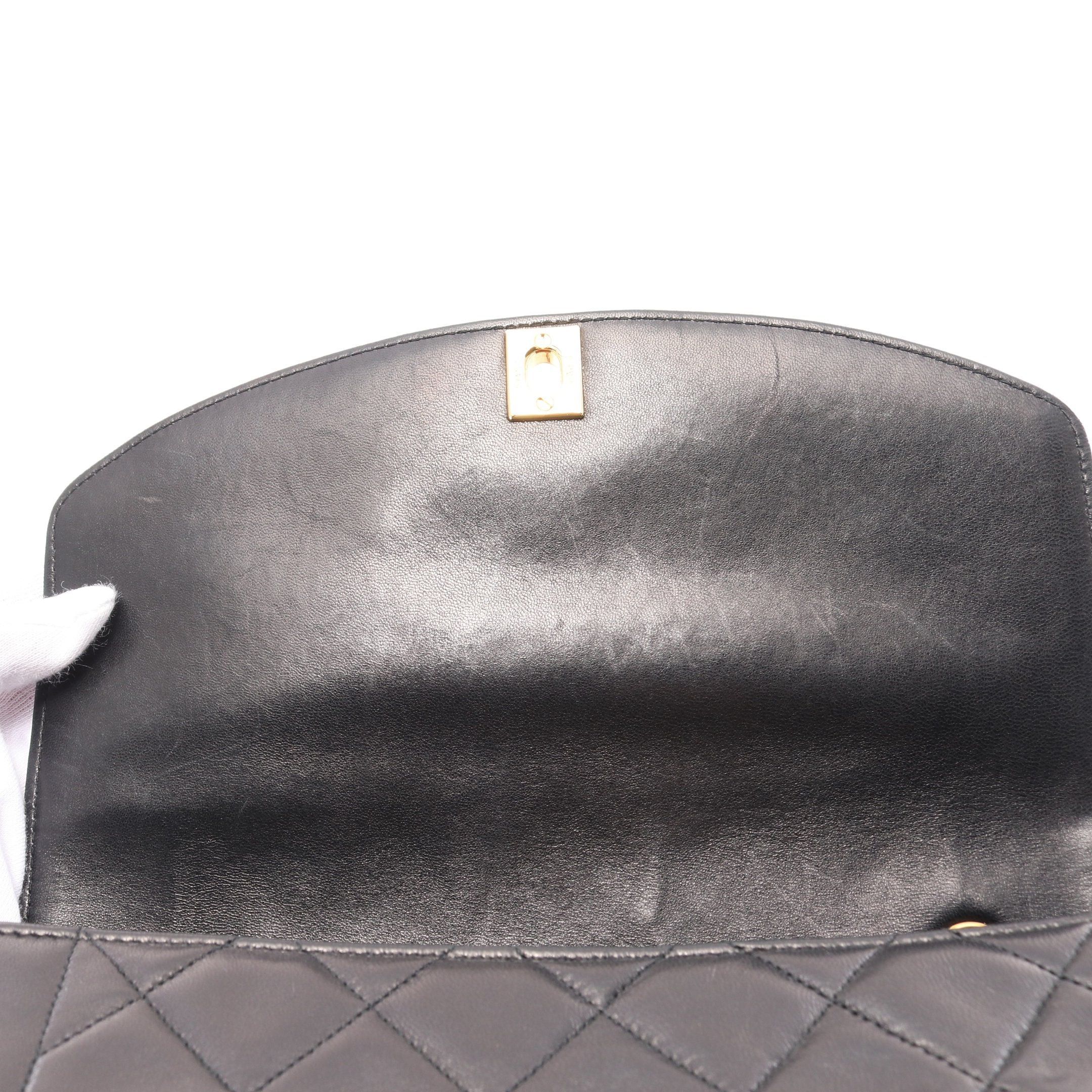 Chanel Chanel Matelasse Diana Flap Chain Shoulder Bag Lambskin Black Gold Hardware Size ONE SIZE - 12 Thumbnail