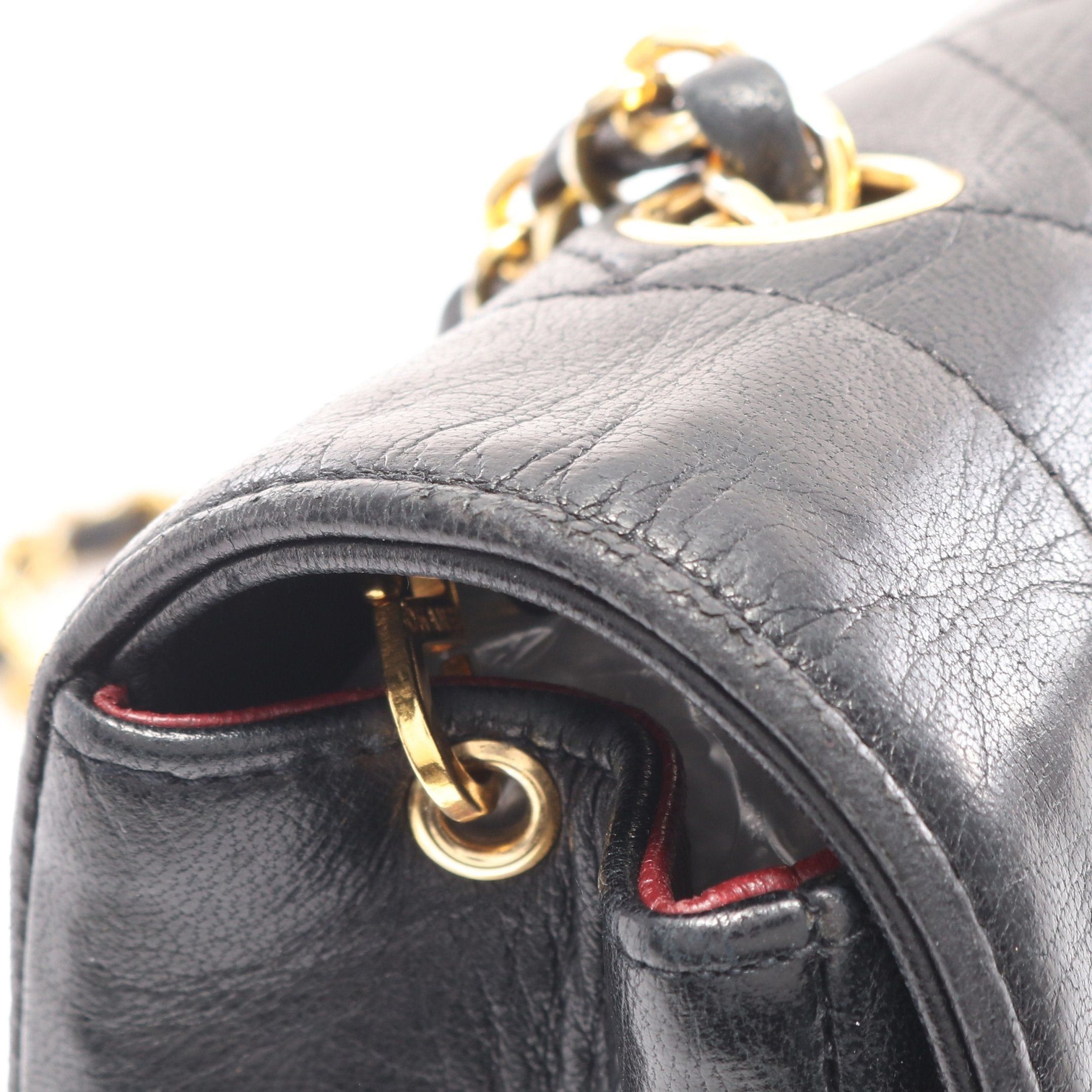 Chanel Chanel Matelasse Diana Flap Chain Shoulder Bag Lambskin Black Gold Hardware Size ONE SIZE - 9 Thumbnail