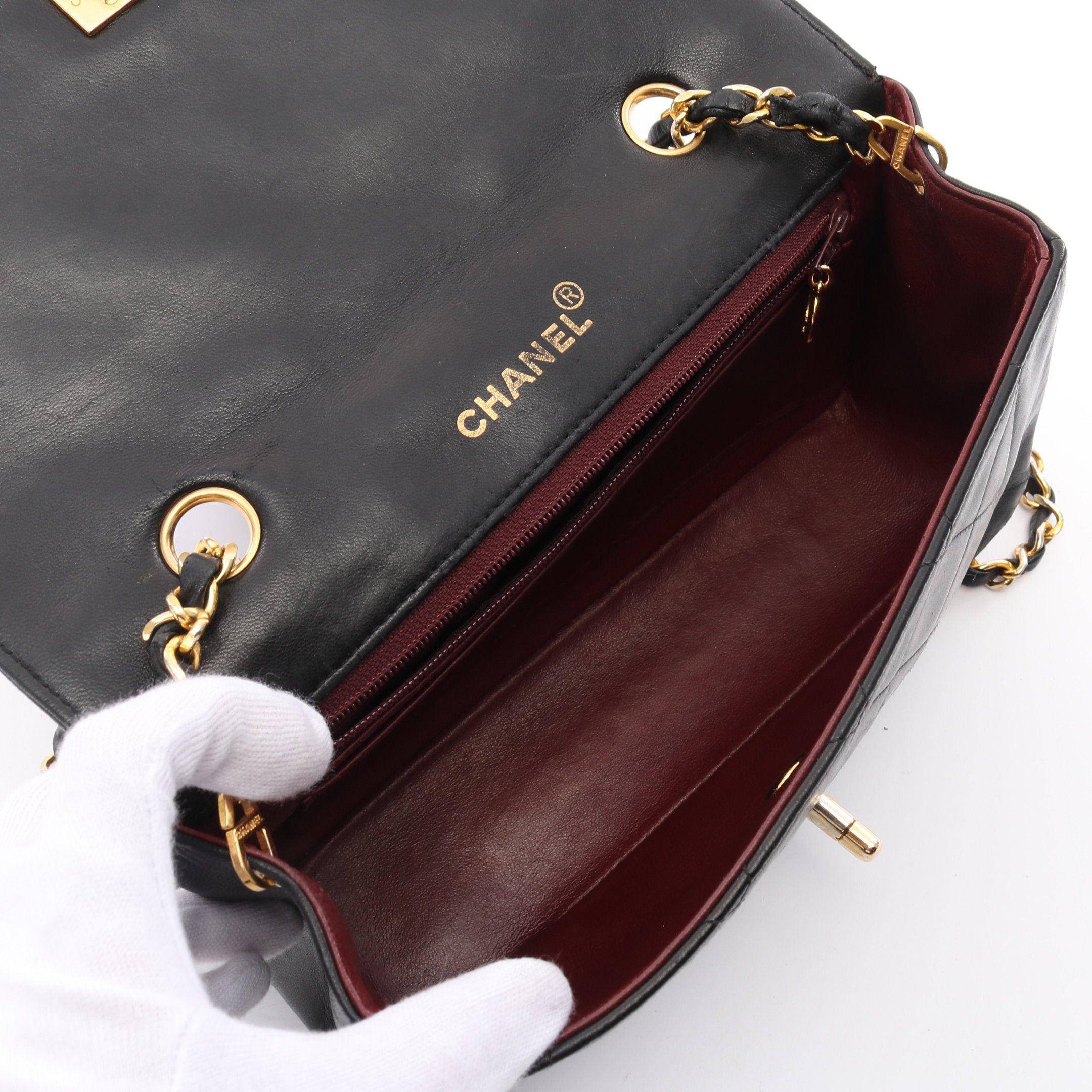 Chanel Chanel Matelasse Diana Flap Chain Shoulder Bag Lambskin Black Gold Hardware Size ONE SIZE - 3 Thumbnail