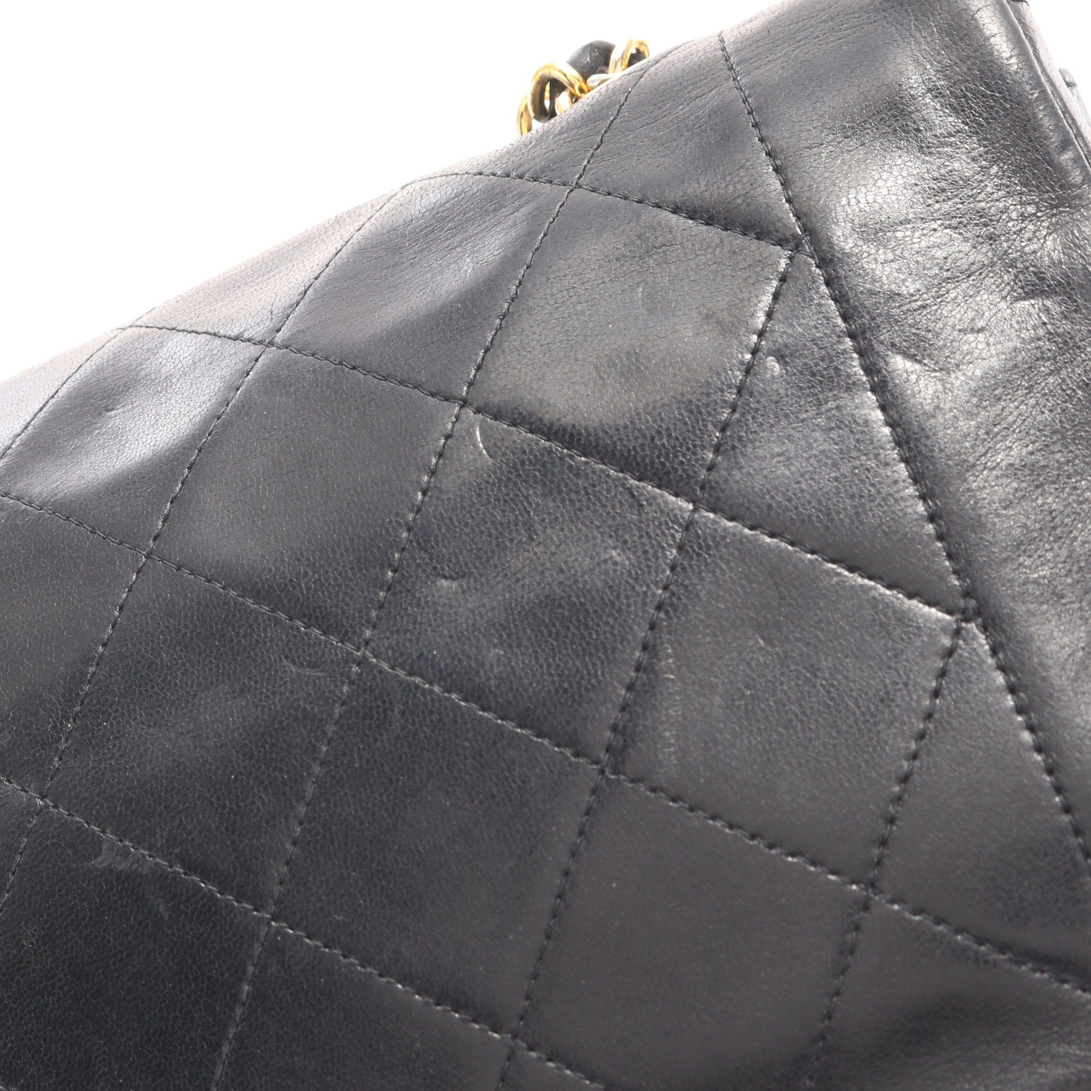 Chanel Chanel Matelasse Diana Flap Chain Shoulder Bag Lambskin Black Gold Hardware Size ONE SIZE - 10 Thumbnail