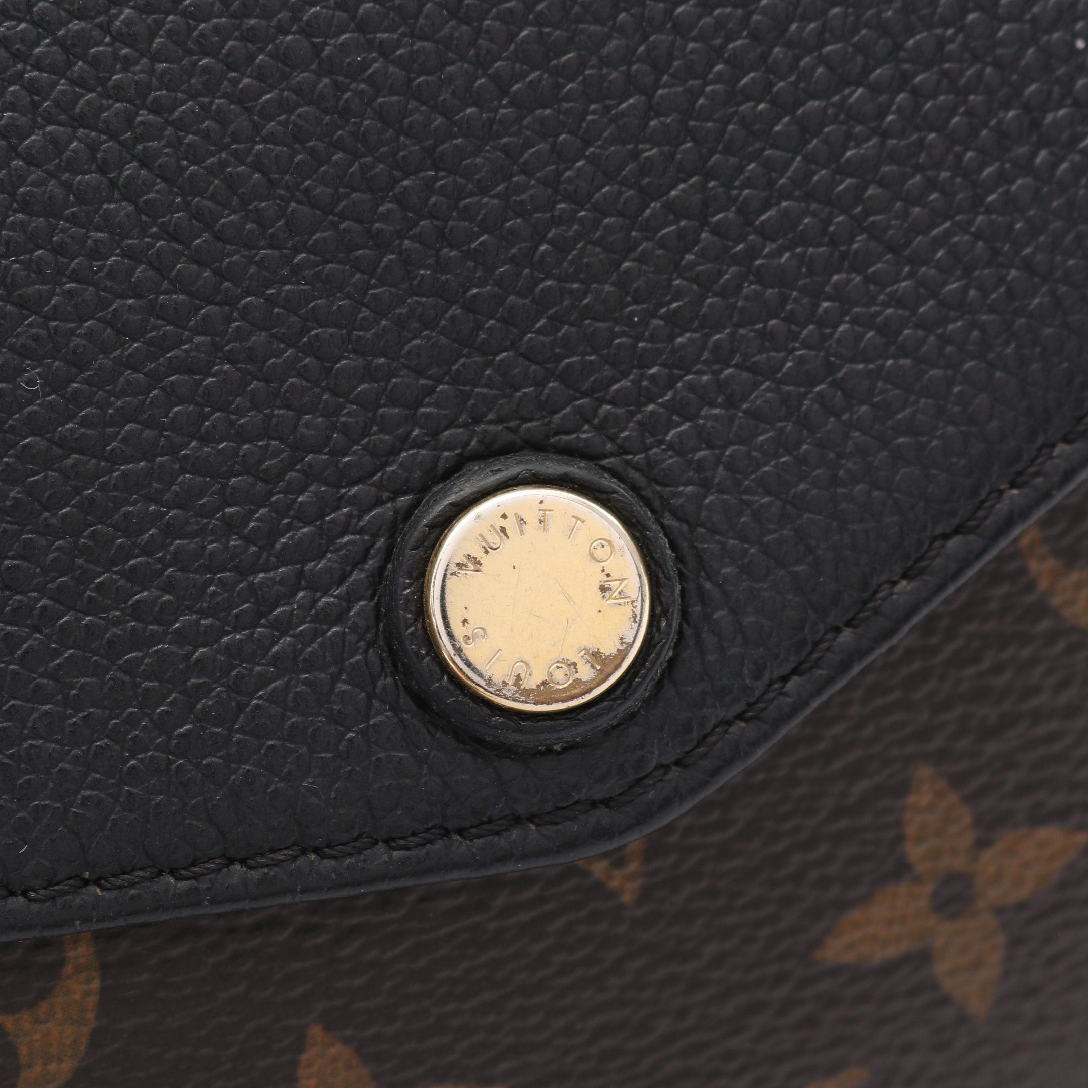 Louis Vuitton Louis Vuitton Twice Monogram Noir Shoulder Bag Leather Brown Black Size ONE SIZE - 8 Thumbnail
