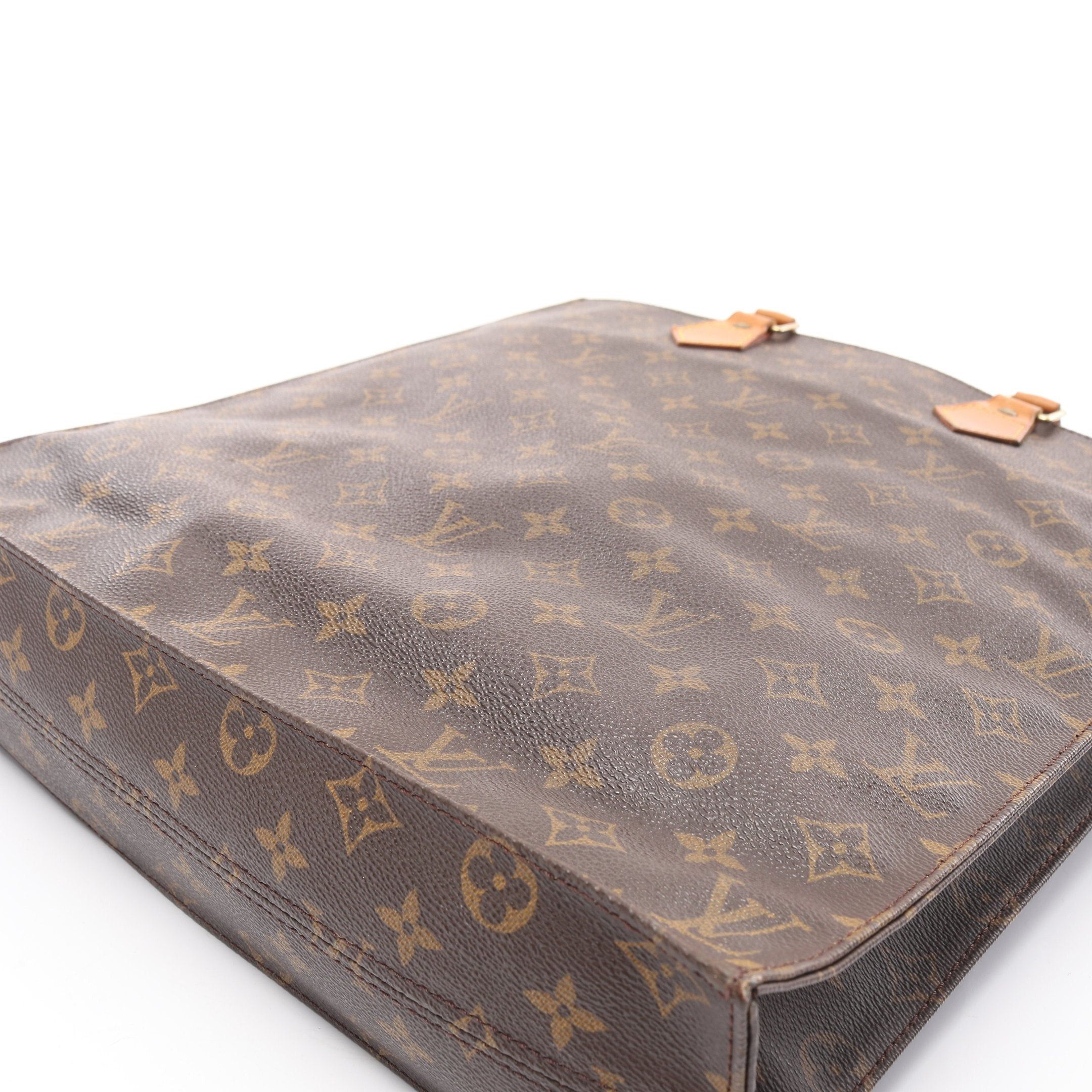 Louis Vuitton Louis Vuitton Sac Plat Monogram Handbag Tote Bag Leather Brown Size ONE SIZE - 12 Thumbnail