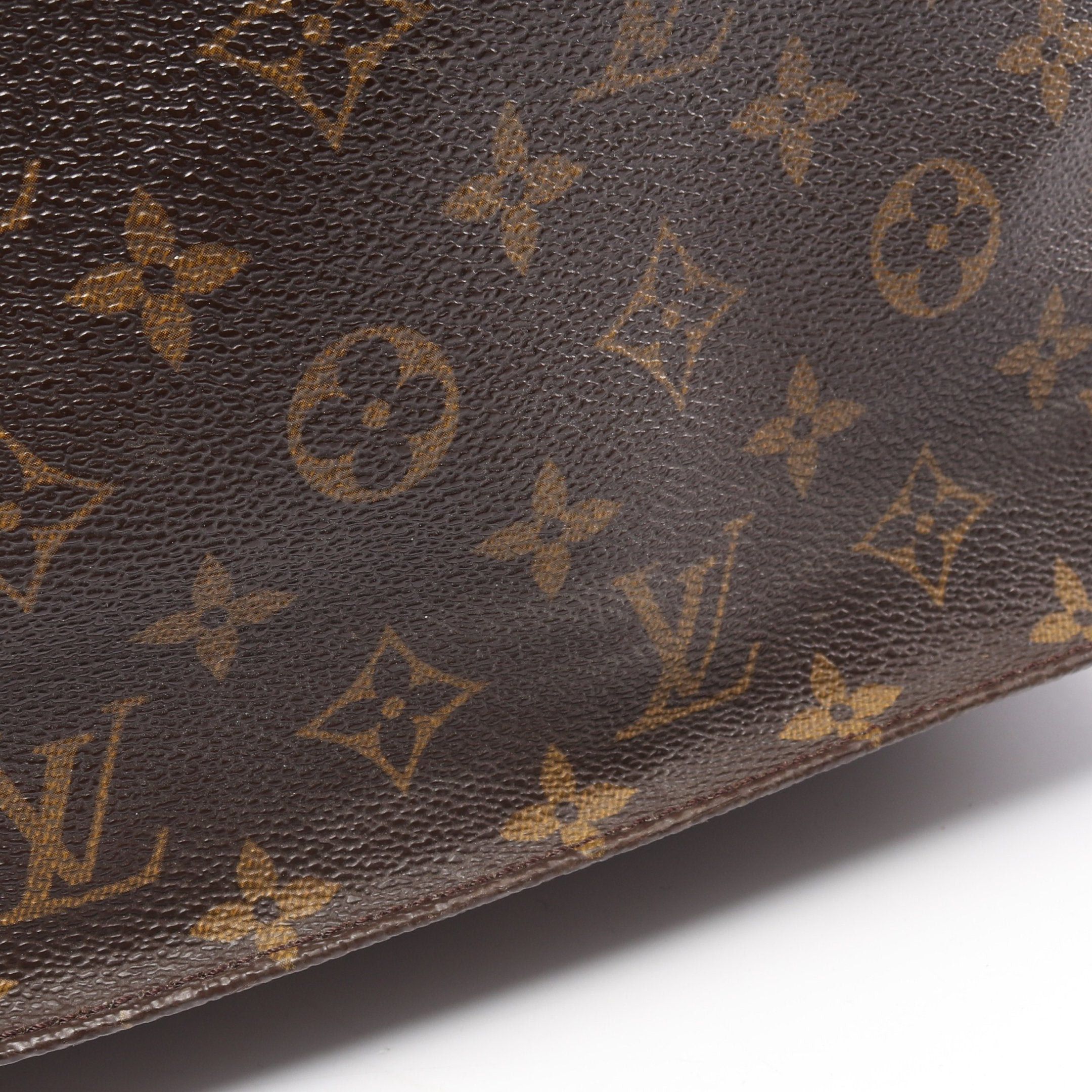 Louis Vuitton Louis Vuitton Sac Plat Monogram Handbag Tote Bag Leather Brown Size ONE SIZE - 9 Thumbnail