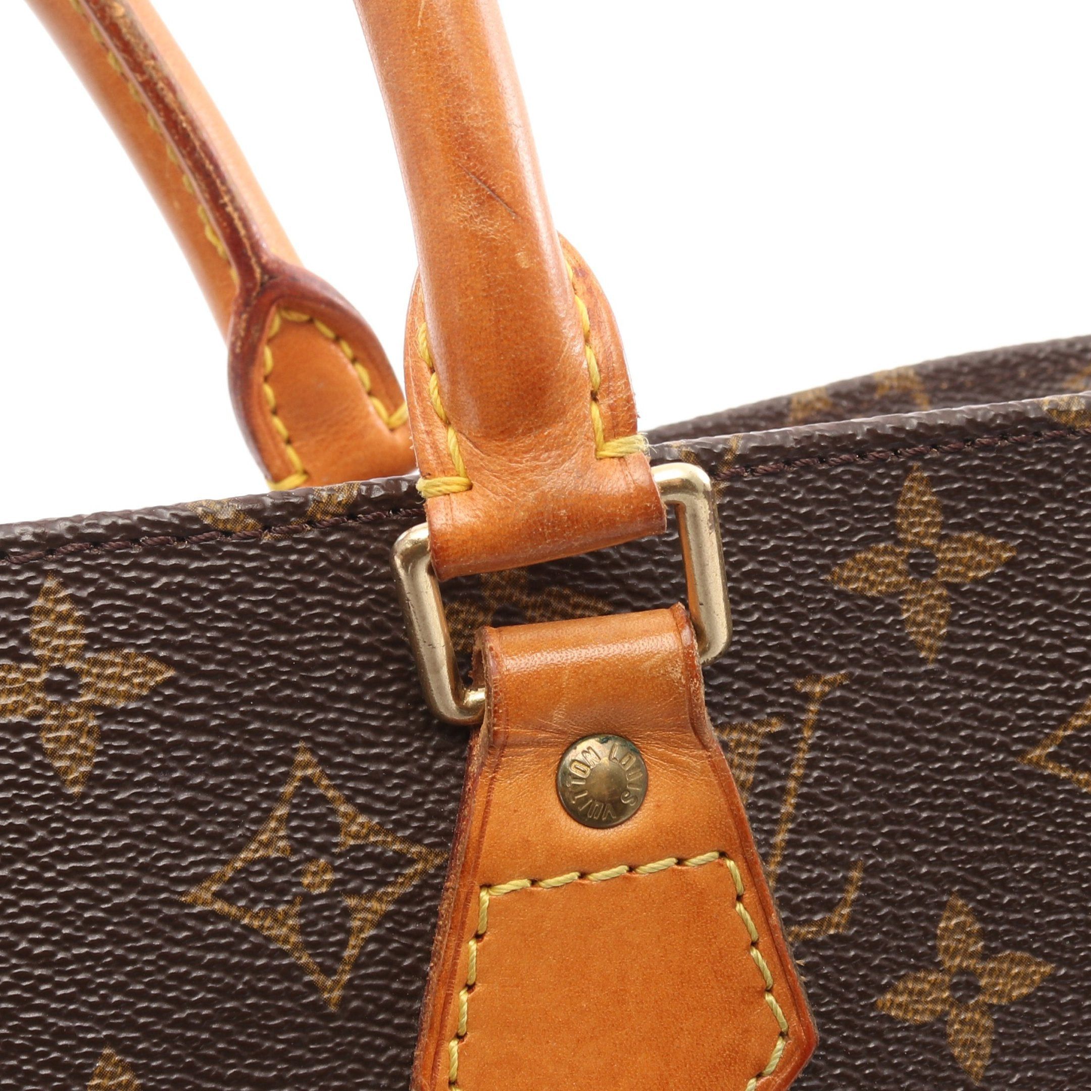 Louis Vuitton Louis Vuitton Sac Plat Monogram Handbag Tote Bag Leather Brown Size ONE SIZE - 7 Thumbnail