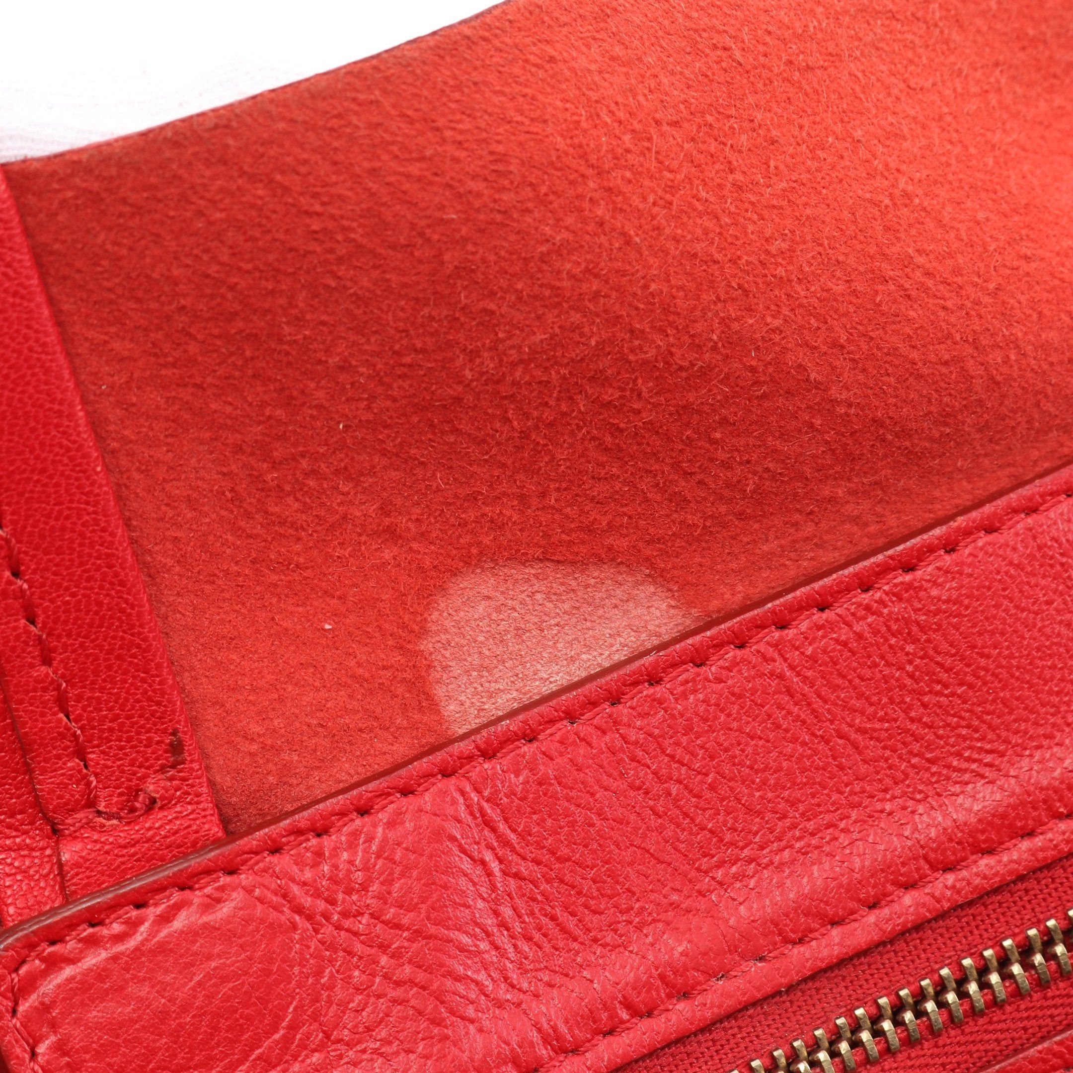 Celine Celine Horizontal Hippopotamus Shoulder Bag Tote Leather Red Size ONE SIZE - 6 Thumbnail