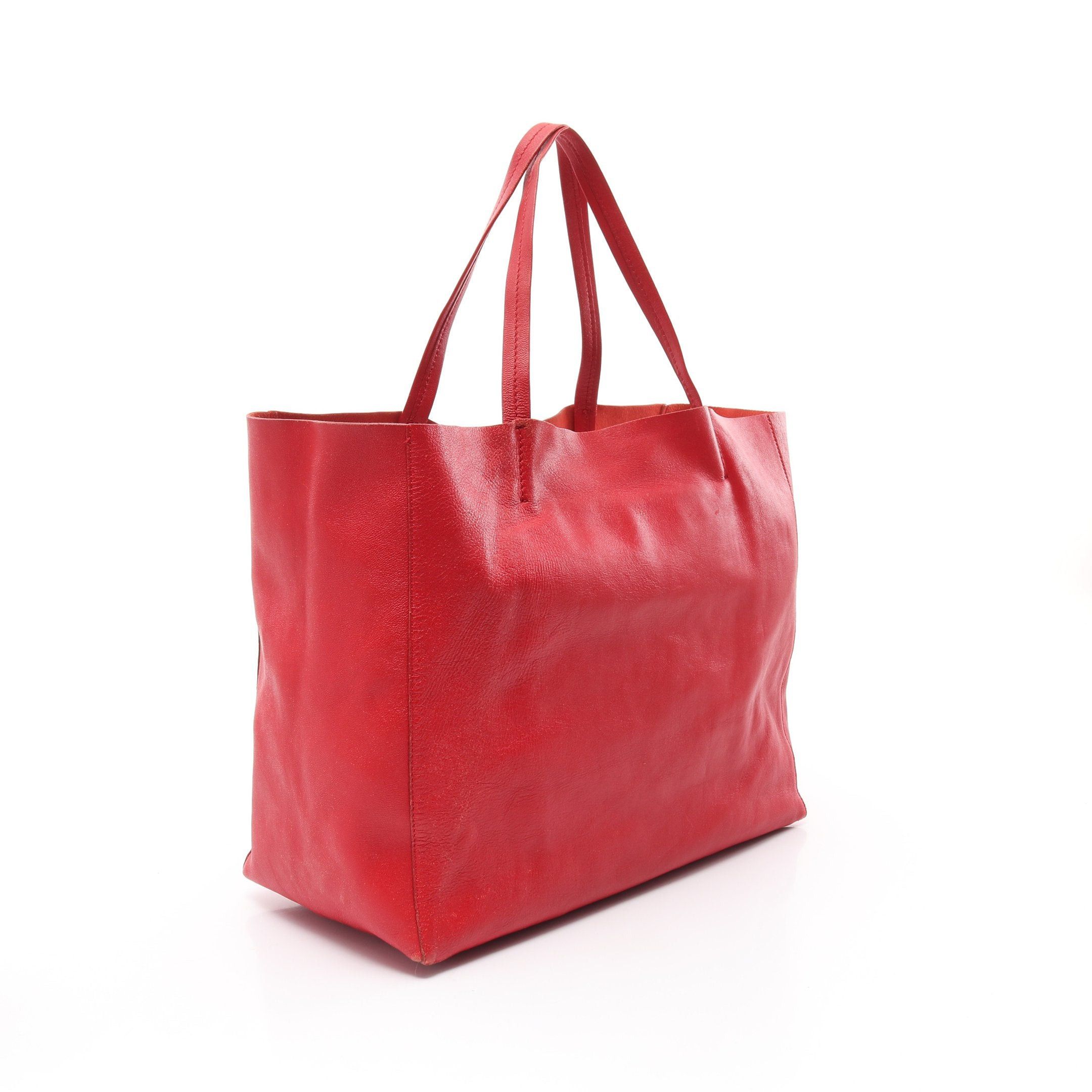 Celine Celine Horizontal Hippopotamus Shoulder Bag Tote Leather Red Size ONE SIZE - 2 Thumbnail