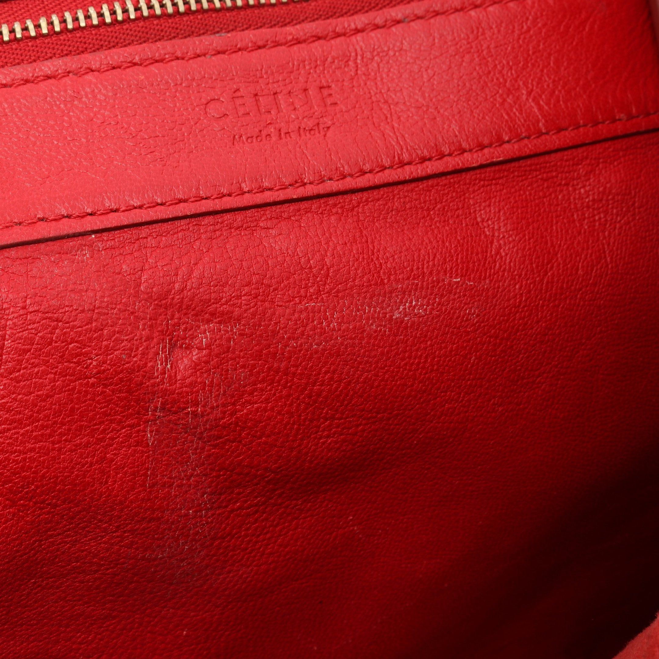 Celine Celine Horizontal Hippopotamus Shoulder Bag Tote Leather Red Size ONE SIZE - 11 Thumbnail