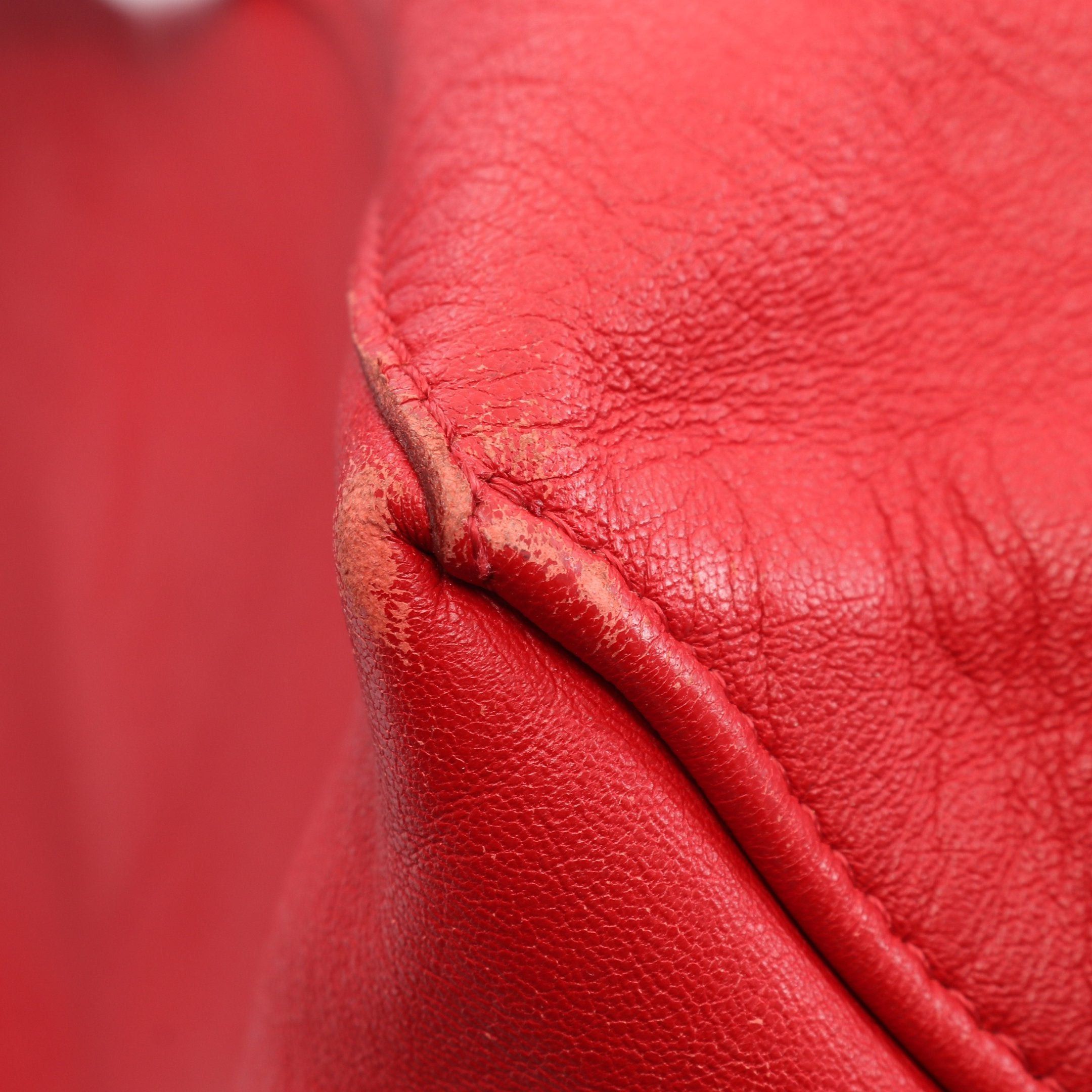 Celine Celine Horizontal Hippopotamus Shoulder Bag Tote Leather Red Size ONE SIZE - 7 Thumbnail