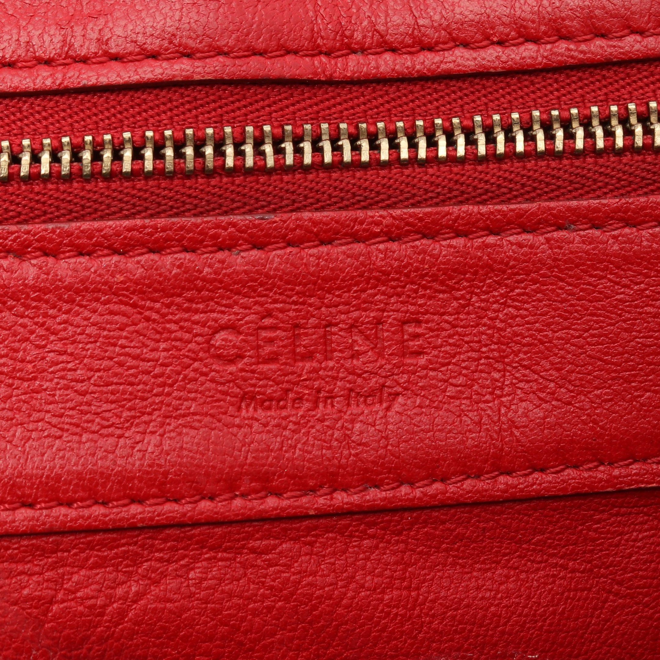 Celine Celine Horizontal Hippopotamus Shoulder Bag Tote Leather Red Size ONE SIZE - 4 Thumbnail