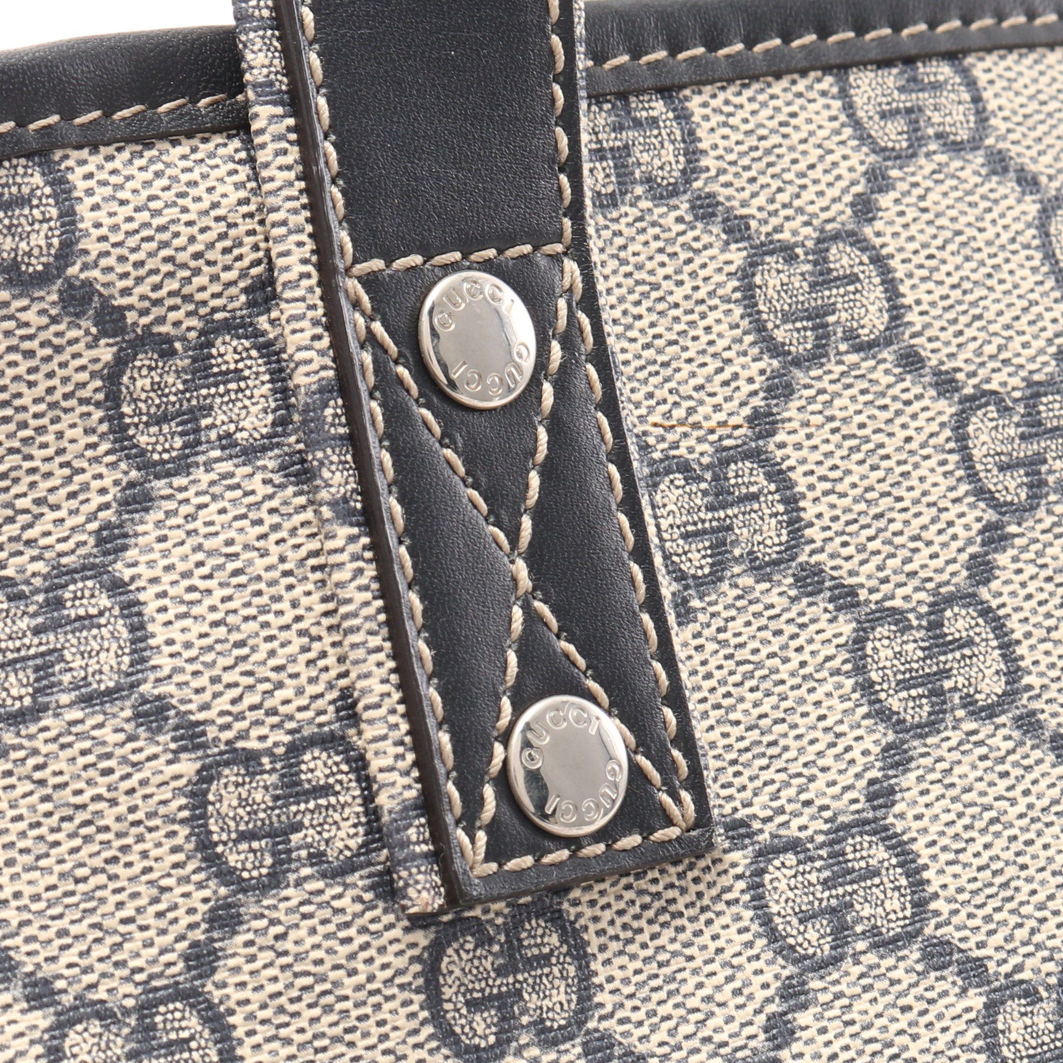 Gucci Gucci Gg Supreme Sherry Line Handbag Tote Bag Leather Gray Ivory Size ONE SIZE - 11 Thumbnail