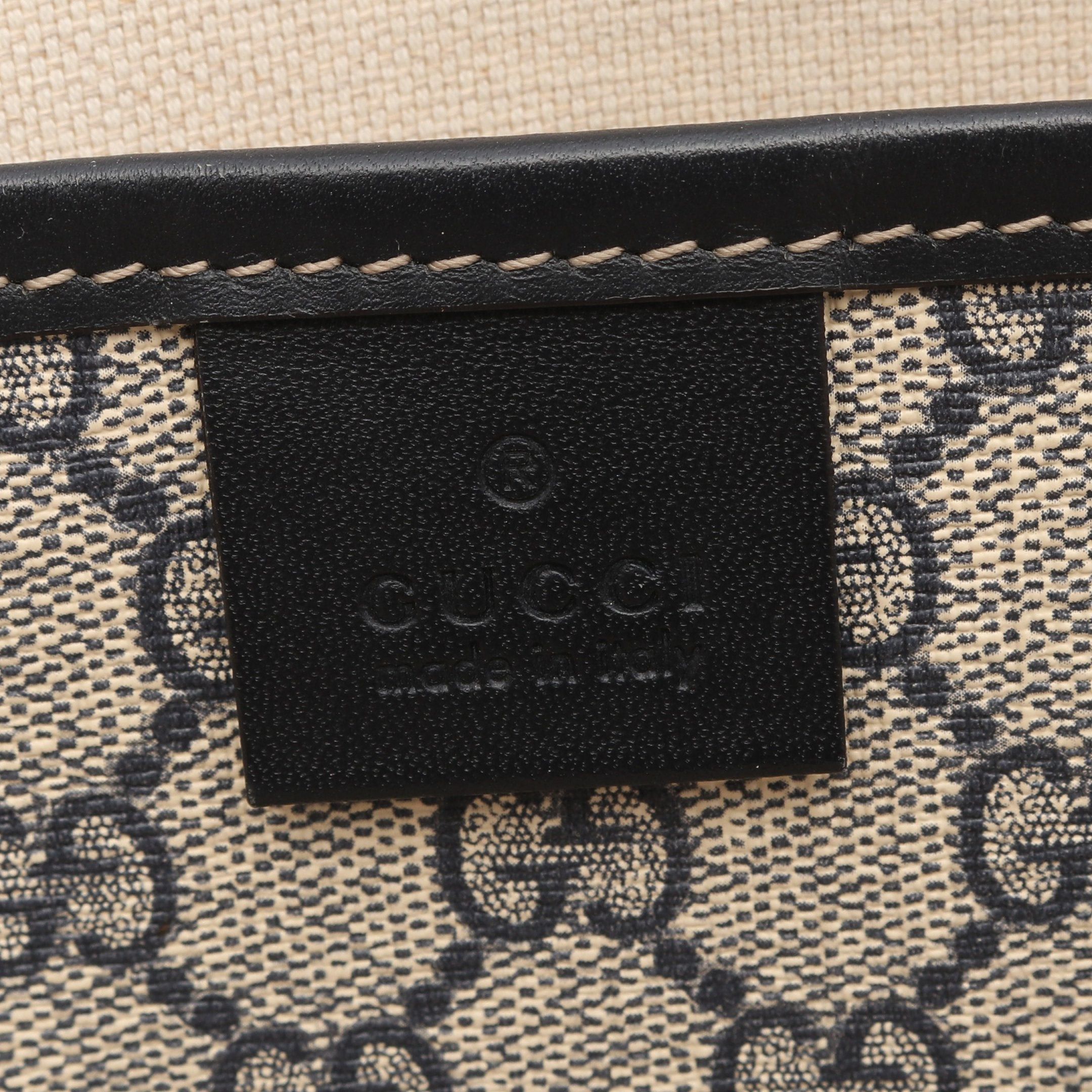 Gucci Gucci Gg Supreme Sherry Line Handbag Tote Bag Leather Gray Ivory Size ONE SIZE - 4 Thumbnail