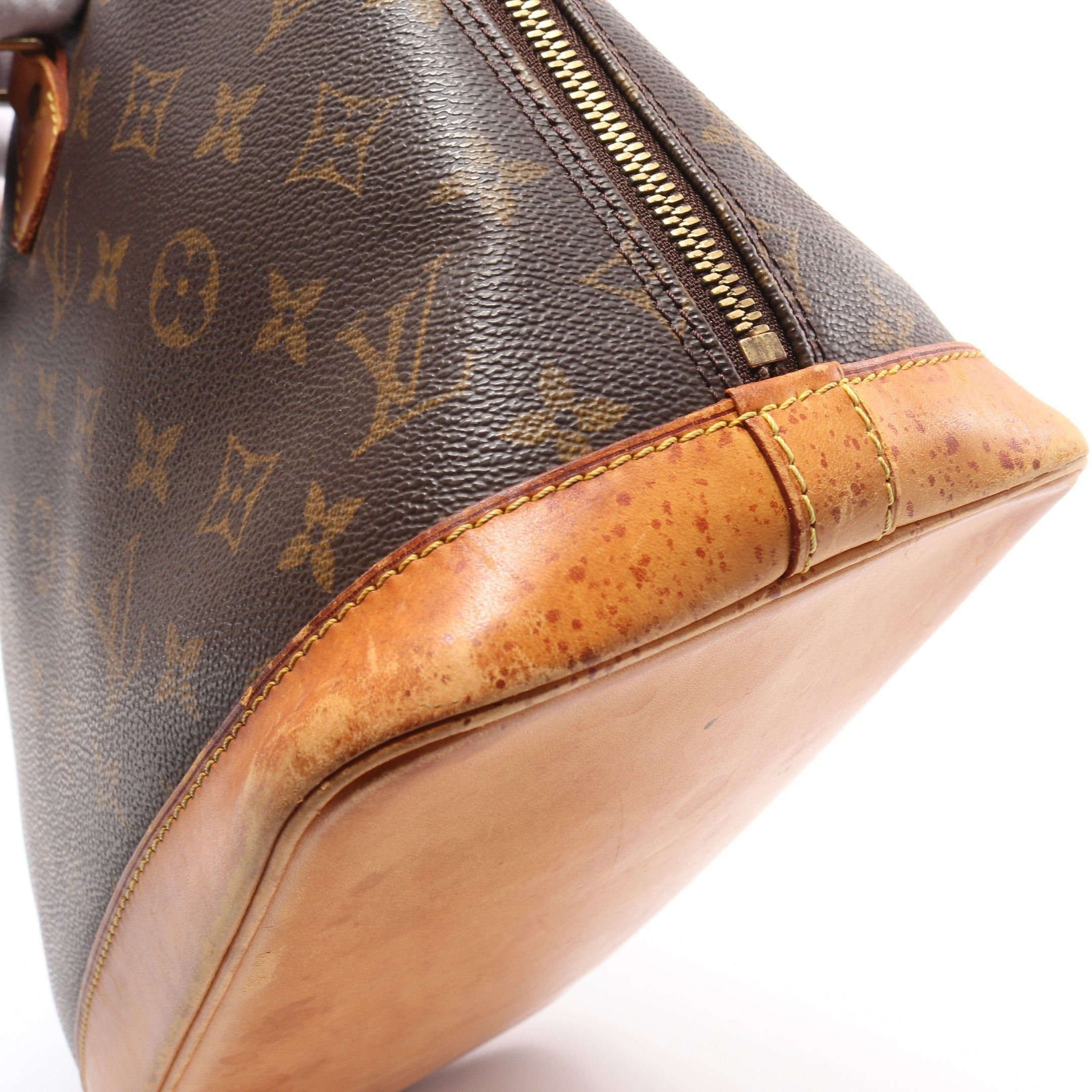 Louis Vuitton Louis Vuitton Alma Pm Monogram Handbag Leather Brown Size ONE SIZE - 13 Thumbnail