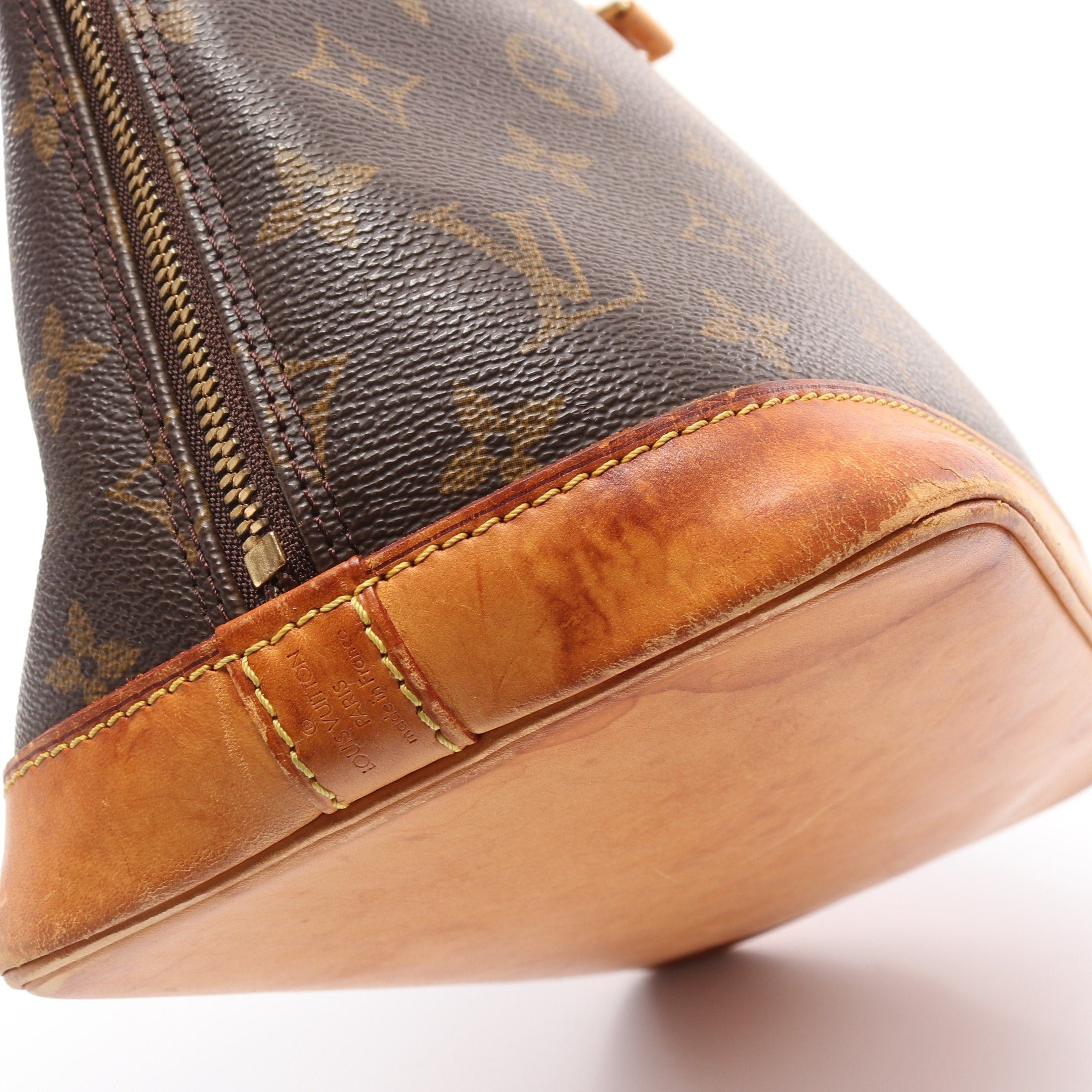 Louis Vuitton Louis Vuitton Alma Pm Monogram Handbag Leather Brown Size ONE SIZE - 14 Thumbnail